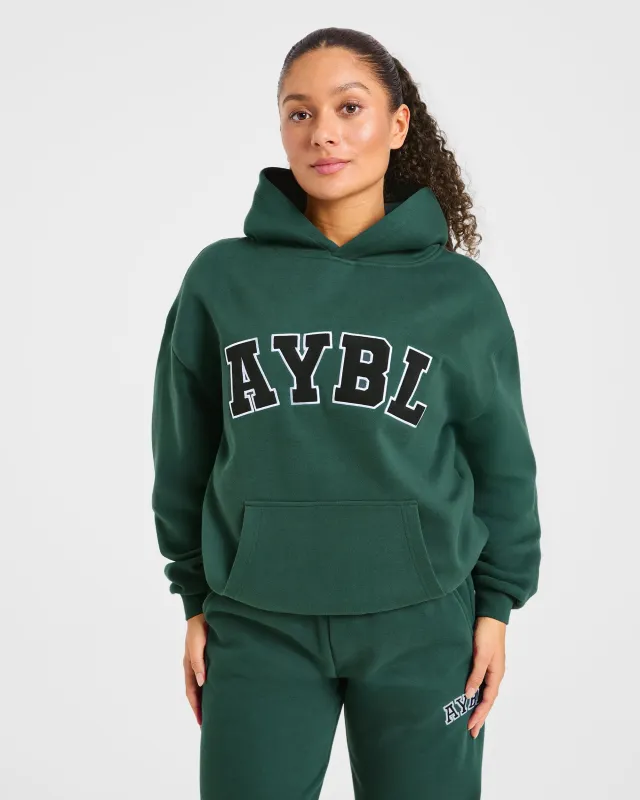 Varsity 2.0 Oversized Hoodie - Deep Forest sold by AYBL
