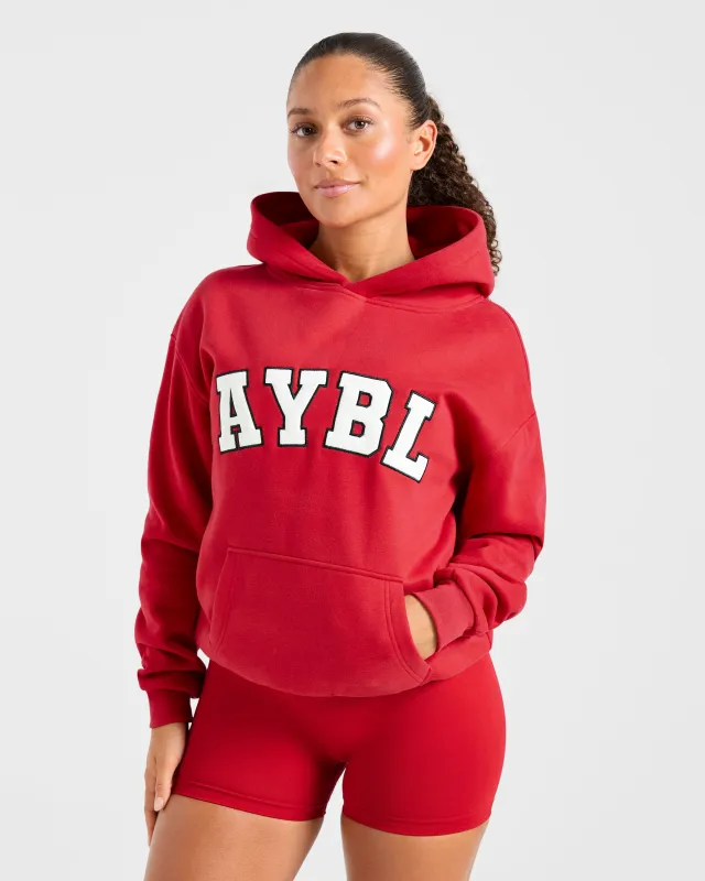 Varsity 2.0 Oversized Hoodie - Red sold by AYBL
