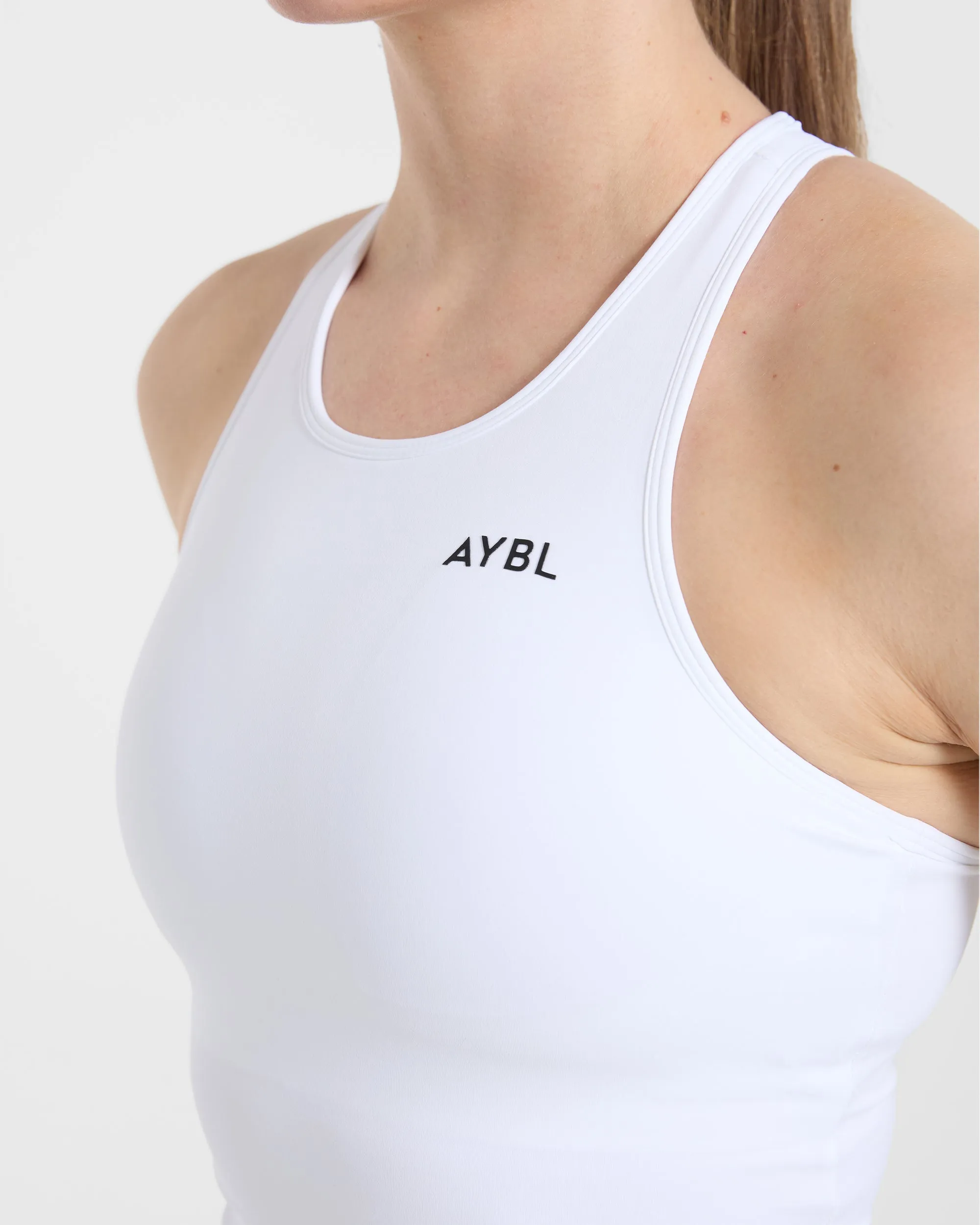 Essential Racerback Tank Top - White sold by AYBL product image thumbnail 5