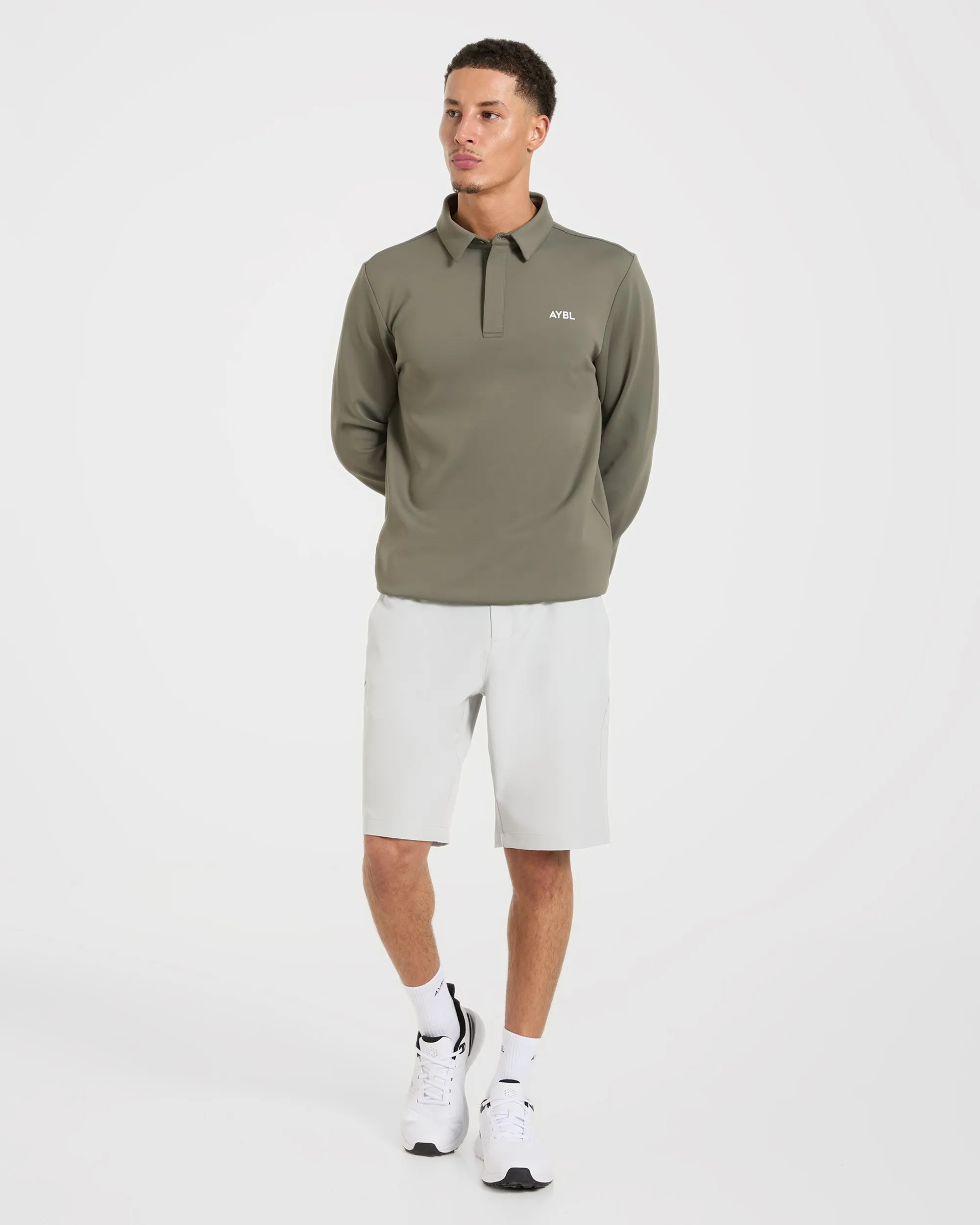 Precision Longsleeve Collared Pullover - Deep Sage sold by AYBL product image thumbnail 3