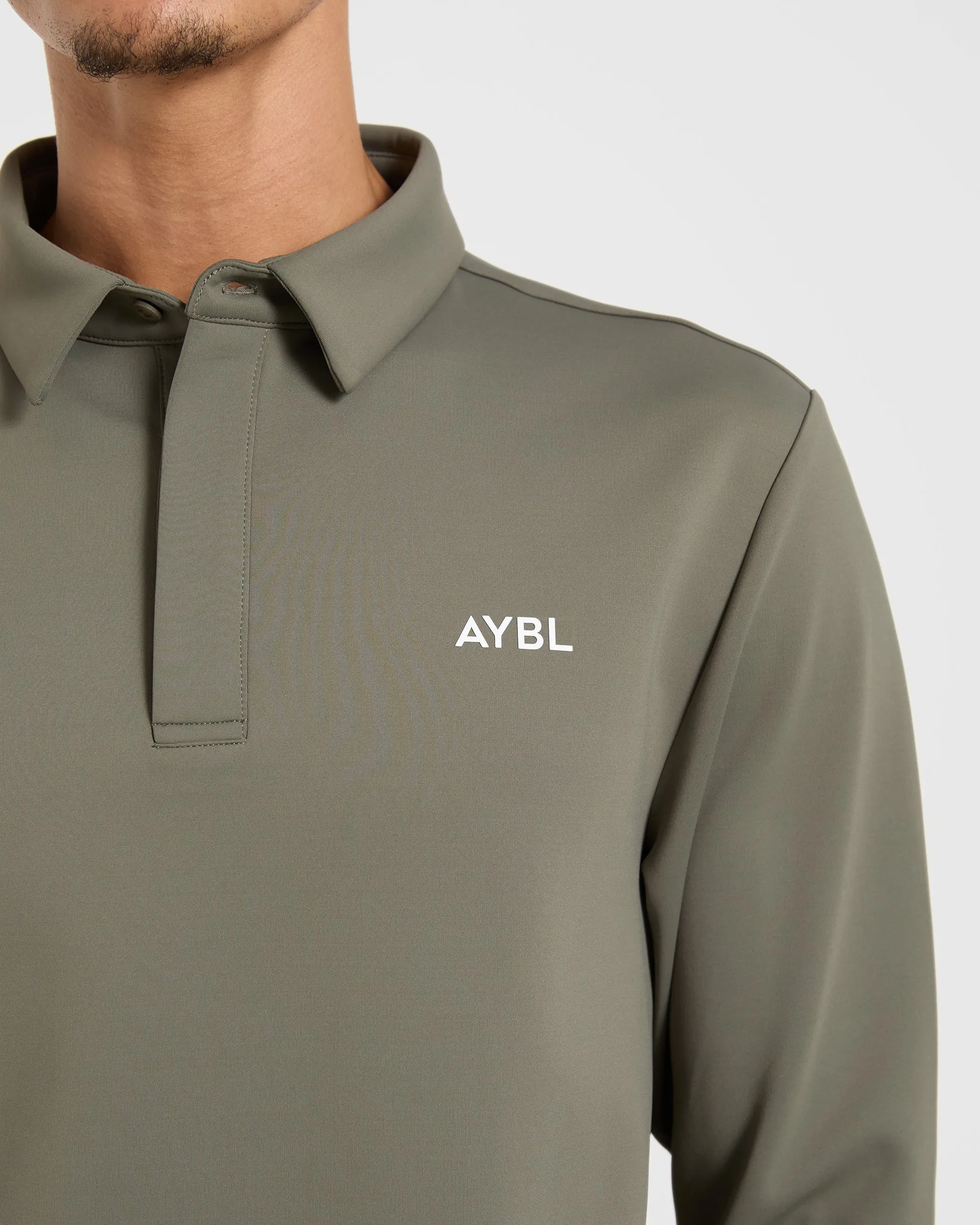 Precision Longsleeve Collared Pullover - Deep Sage sold by AYBL product image thumbnail 5
