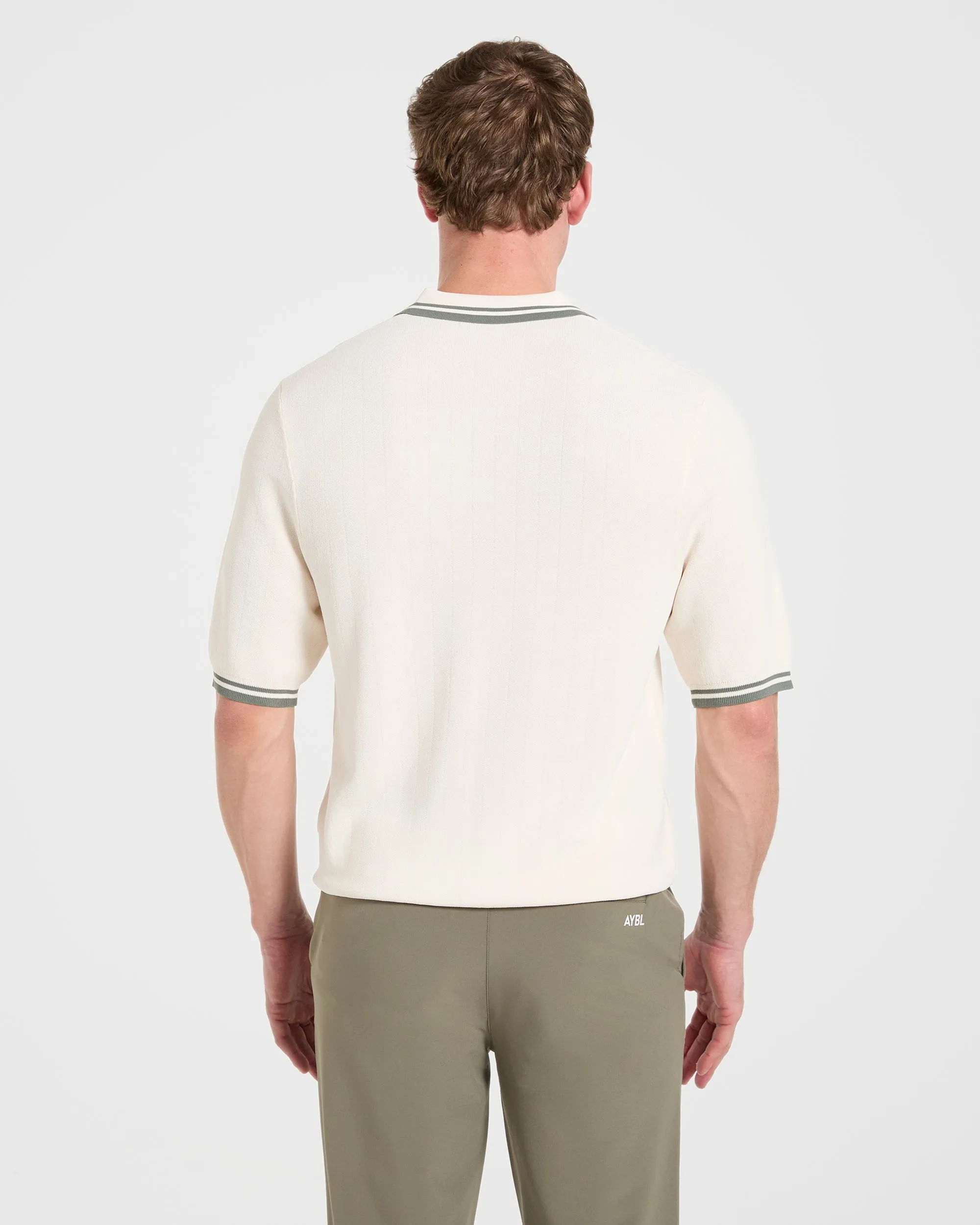 Classic Knitted Polo - Off White sold by AYBL product image thumbnail 2