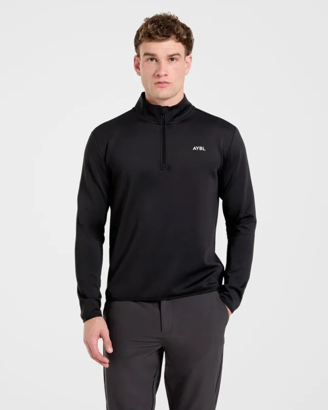 Precision 1/4 Zip Pullover - Black made by AYBL