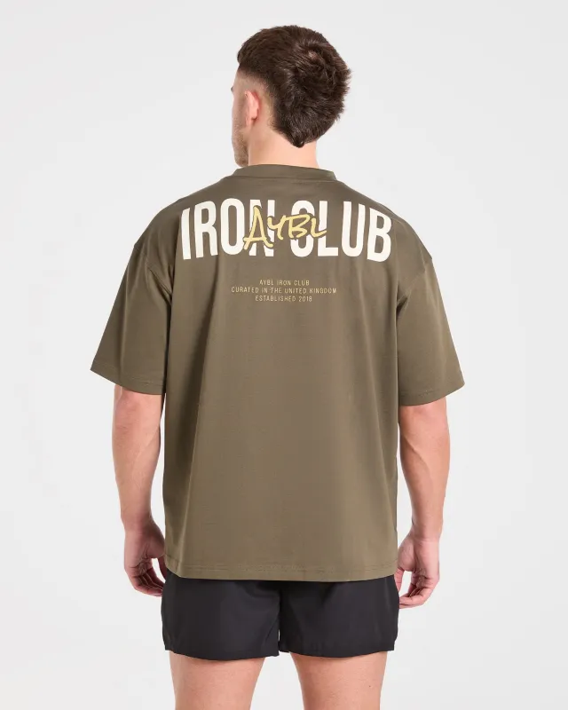 AYBL Iron Club Oversized T Shirt - Olive Green sold by AYBL