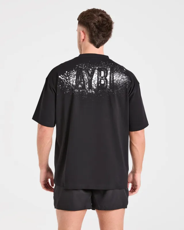 Gym Chalk Oversized T Shirt - Black made by AYBL