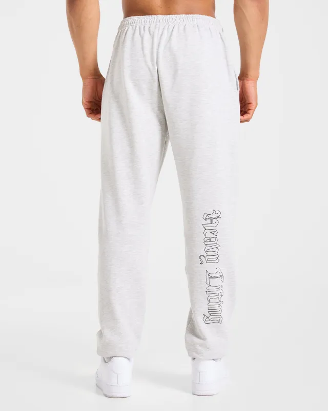 Heavy Lifting Gothic Oversized Joggers - Grey Marl made by AYBL