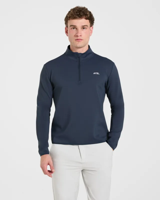 Precision 1/4 Zip Pullover - Navy Blue made by AYBL