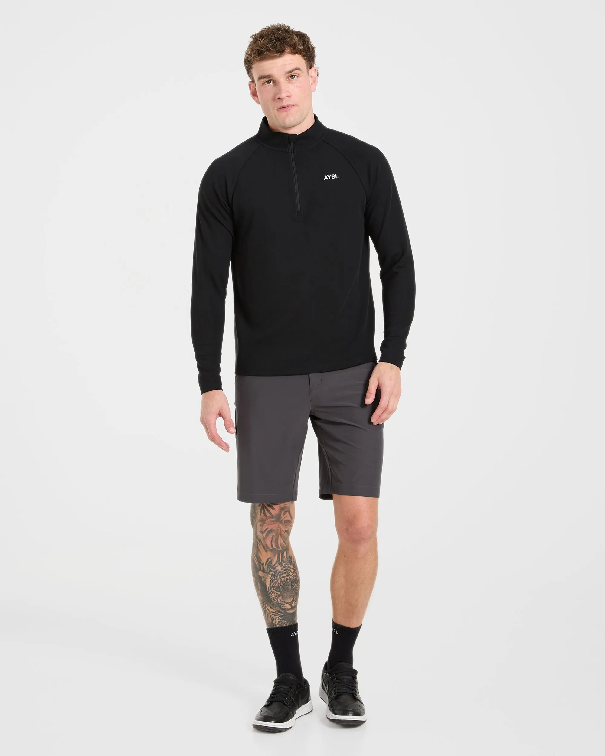Precision Hybrid 1/4 Zip Pullover - Black sold by AYBL product image thumbnail 3