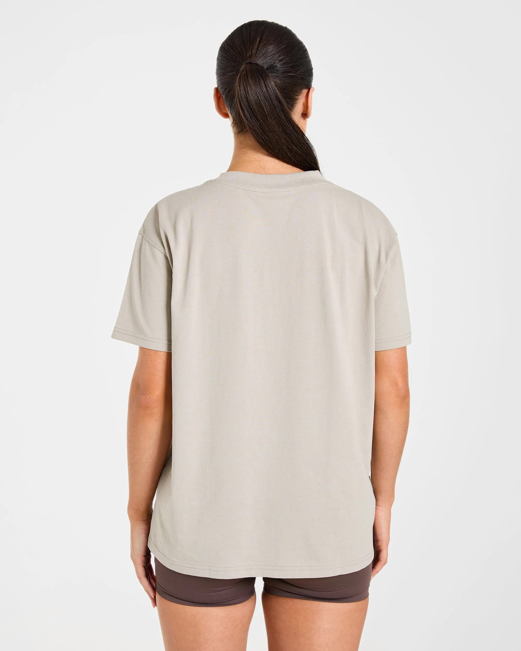 Varsity 2.0 Oversized T Shirt - Taupe sold by AYBL product image thumbnail 2