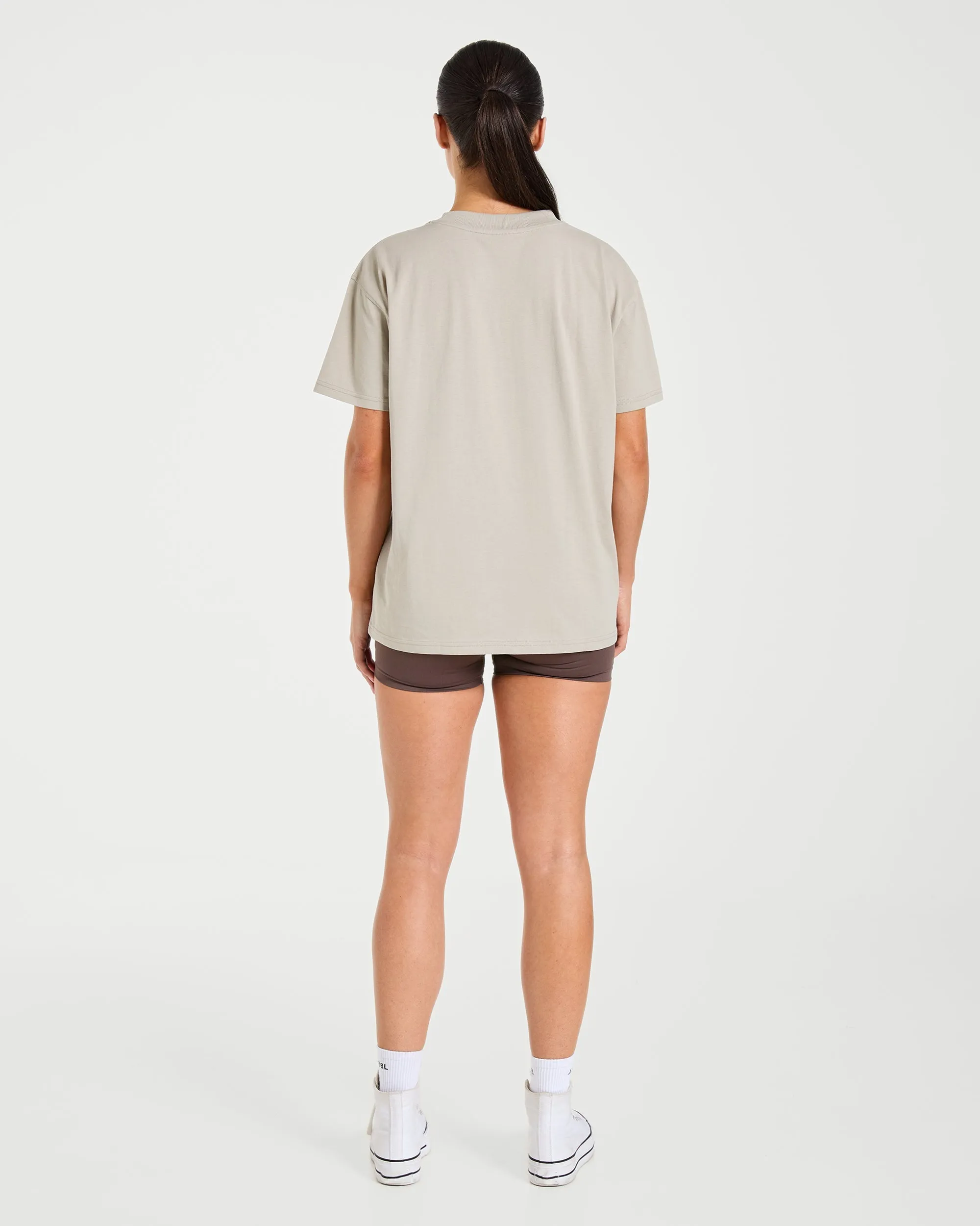 Varsity 2.0 Oversized T Shirt - Taupe sold by AYBL product image thumbnail 4