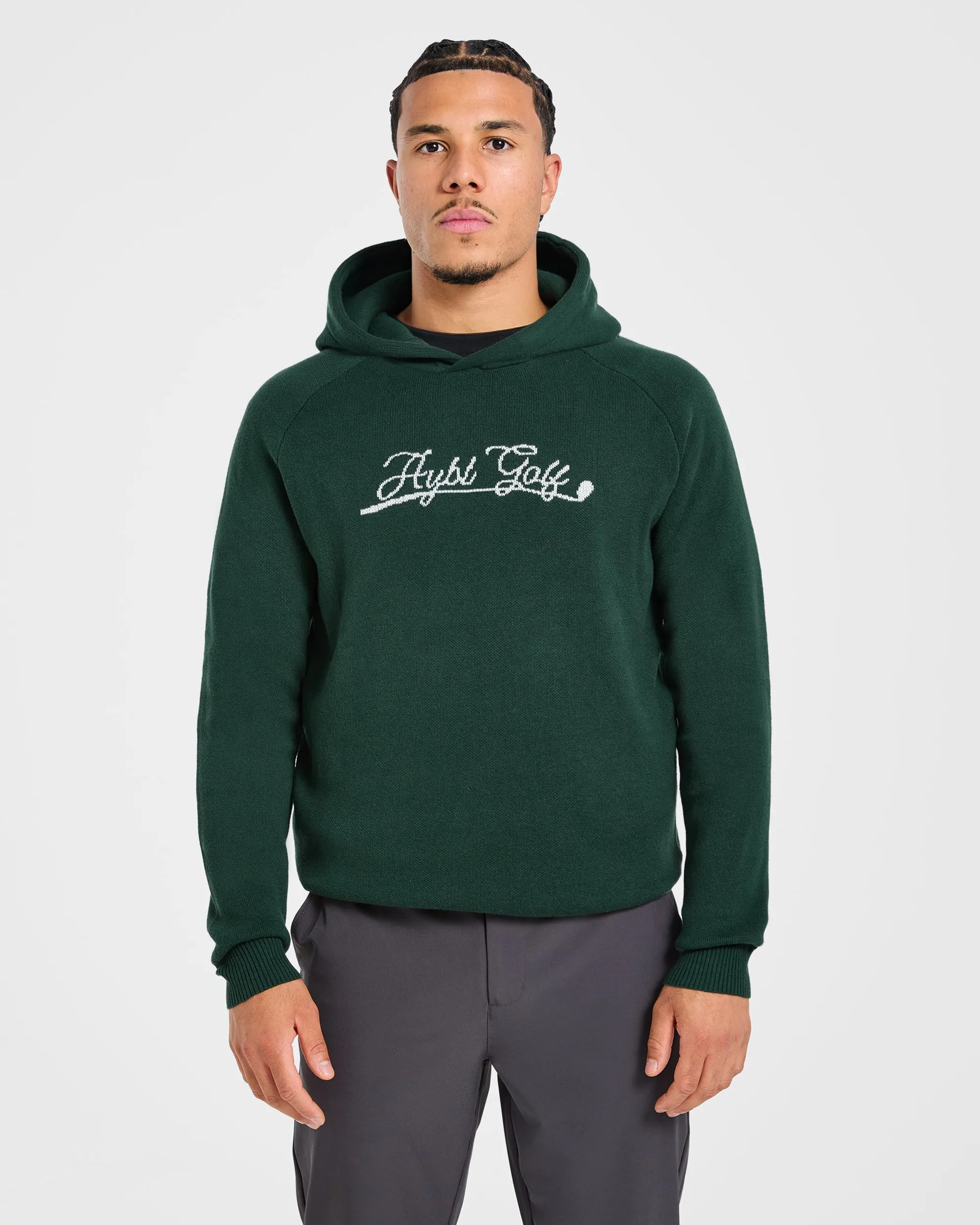 Golf Club Knitted Hoodie - Pine Green sold by AYBL