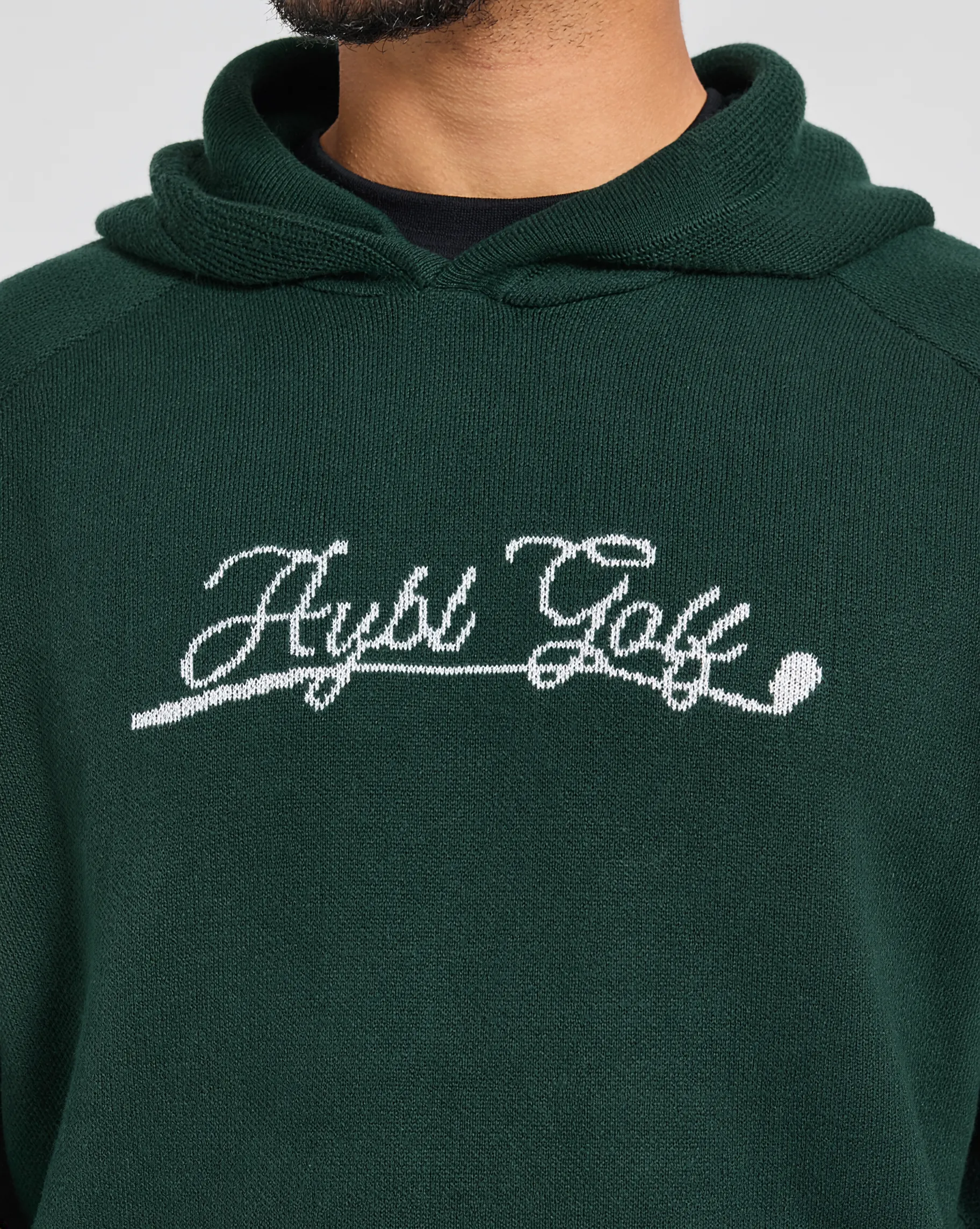 Golf Club Knitted Hoodie - Pine Green sold by AYBL product image thumbnail 5
