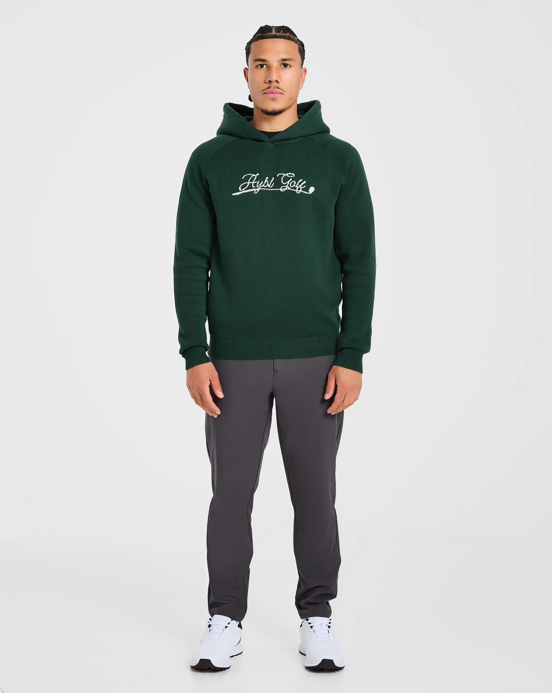 Golf Club Knitted Hoodie - Pine Green sold by AYBL product image thumbnail 3
