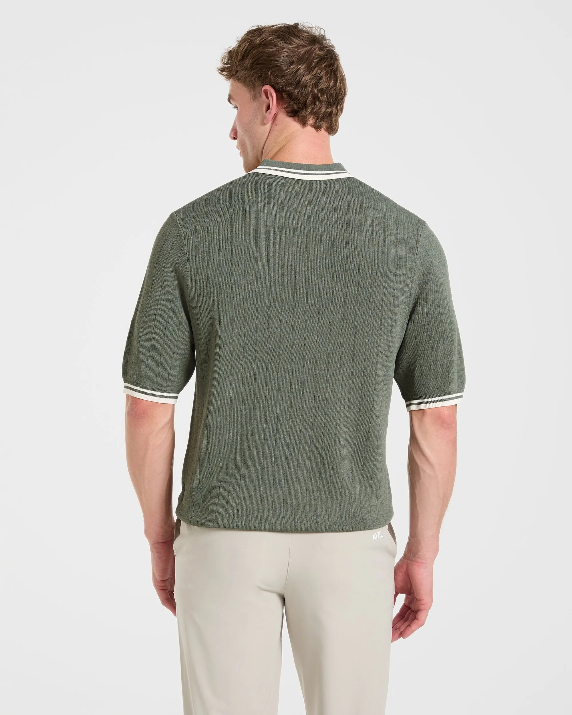 Classic Knitted Polo - Hillside Green sold by AYBL product image thumbnail 2