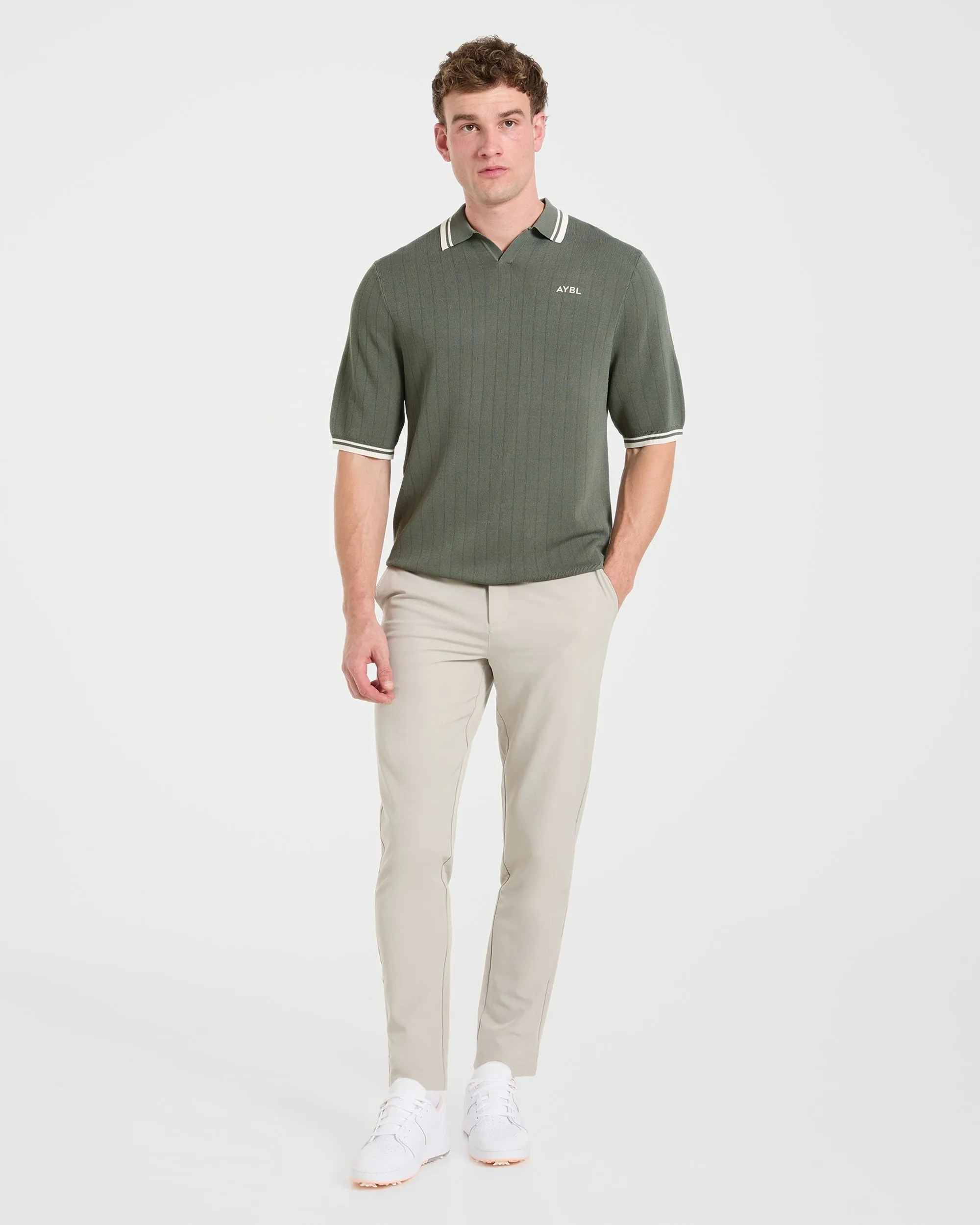 Classic Knitted Polo - Hillside Green sold by AYBL product image thumbnail 3