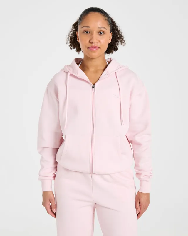 Lifestyle Oversized Zip Up Hoodie - Pastel Pink made by AYBL