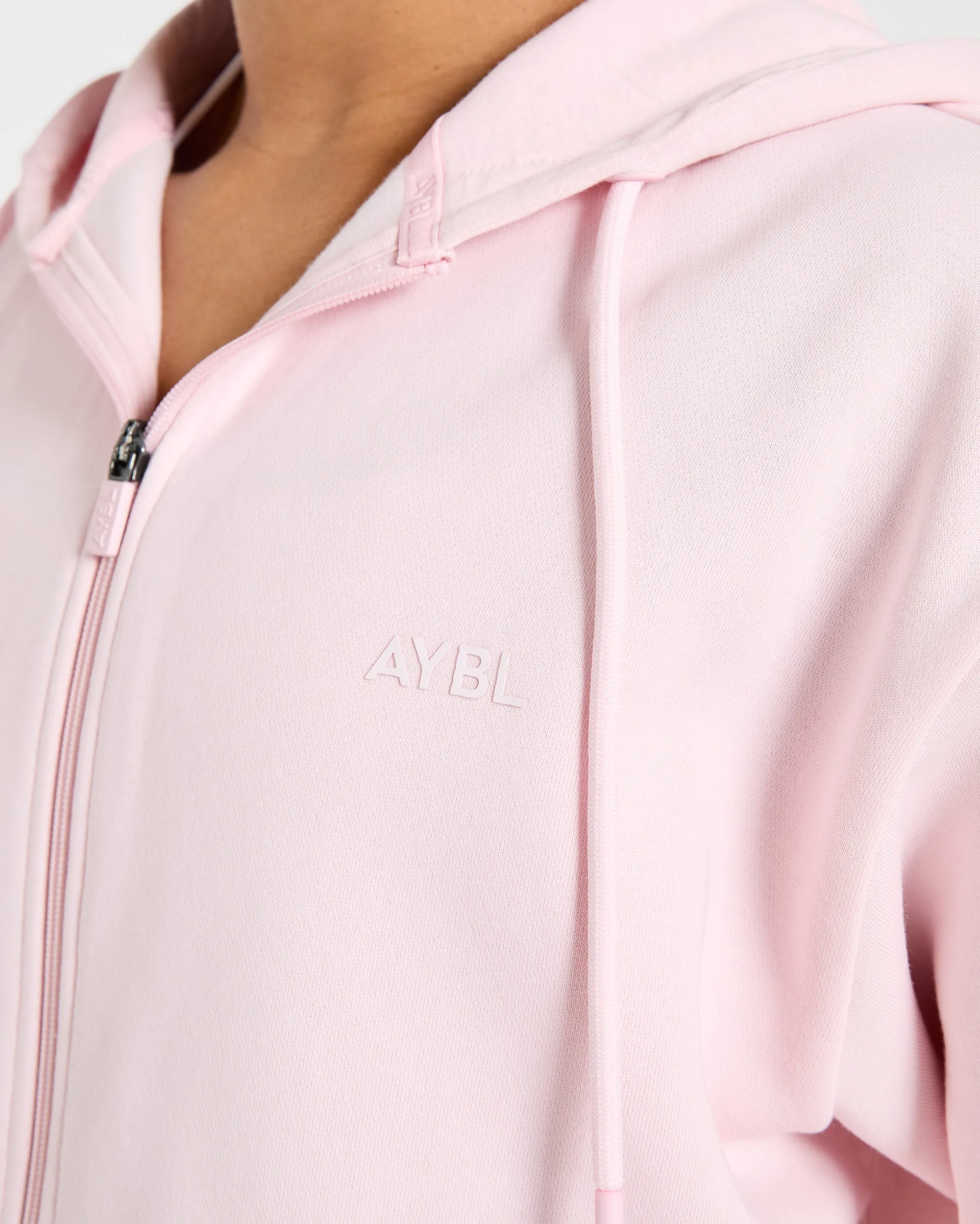 Lifestyle Oversized Zip Up Hoodie - Pastel Pink sold by AYBL product image thumbnail 5