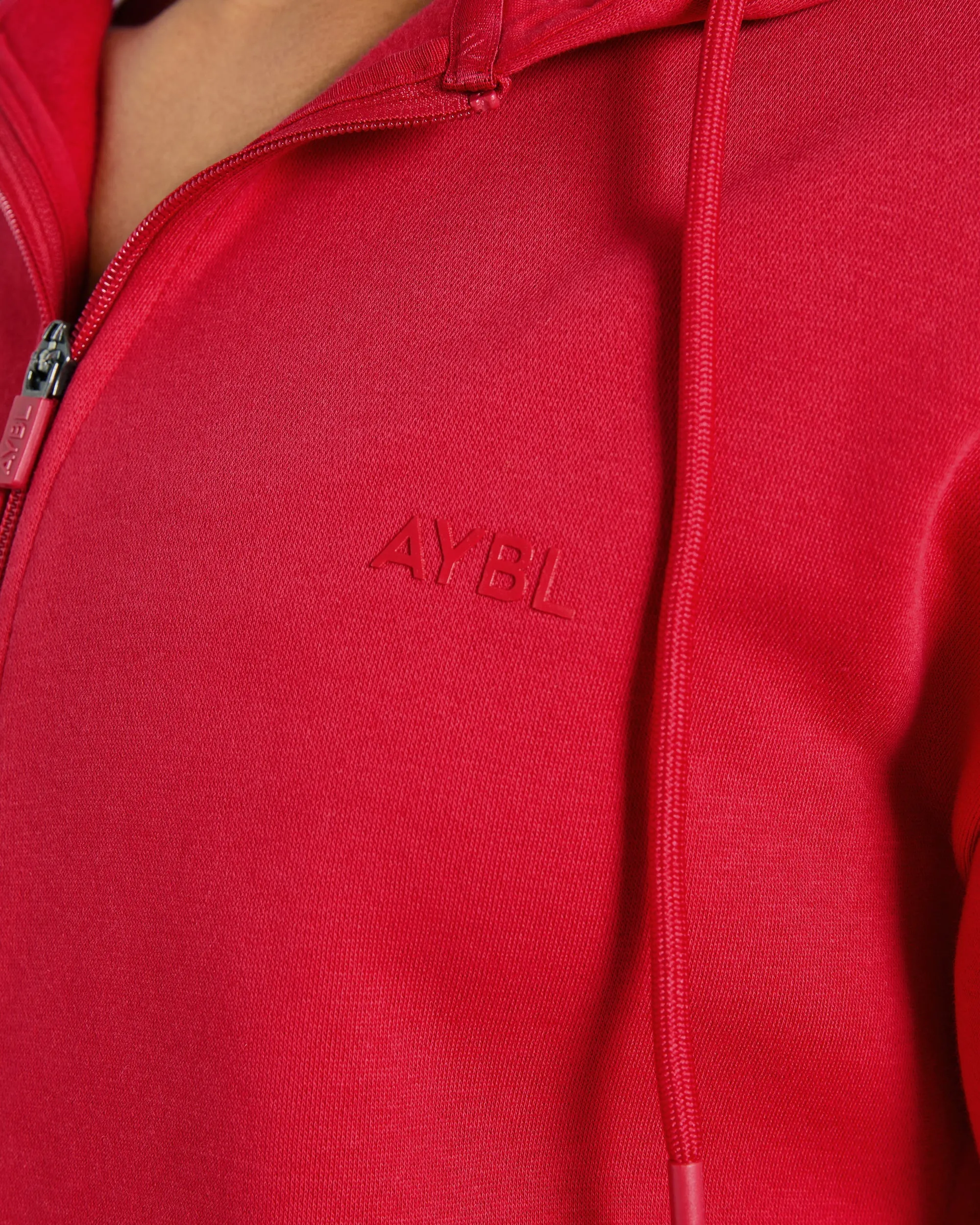 Lifestyle Oversized Zip Up Hoodie - Red sold by AYBL product image thumbnail 5