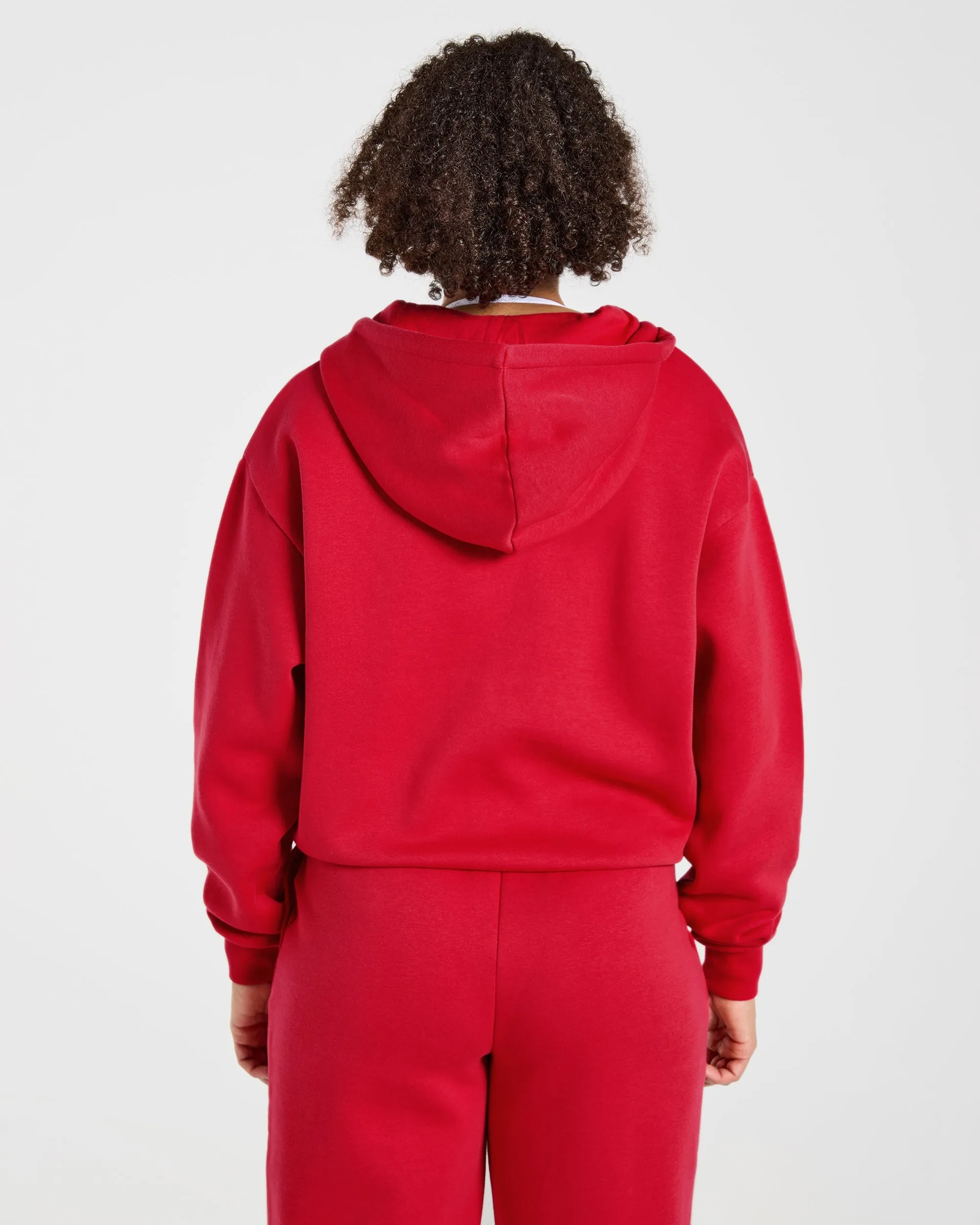 Lifestyle Oversized Zip Up Hoodie - Red sold by AYBL product image thumbnail 2