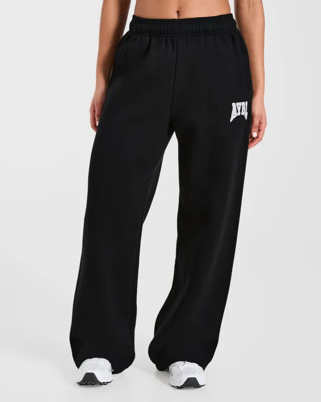 AYBL Club Oversized Straight Leg Joggers - Black made by AYBL