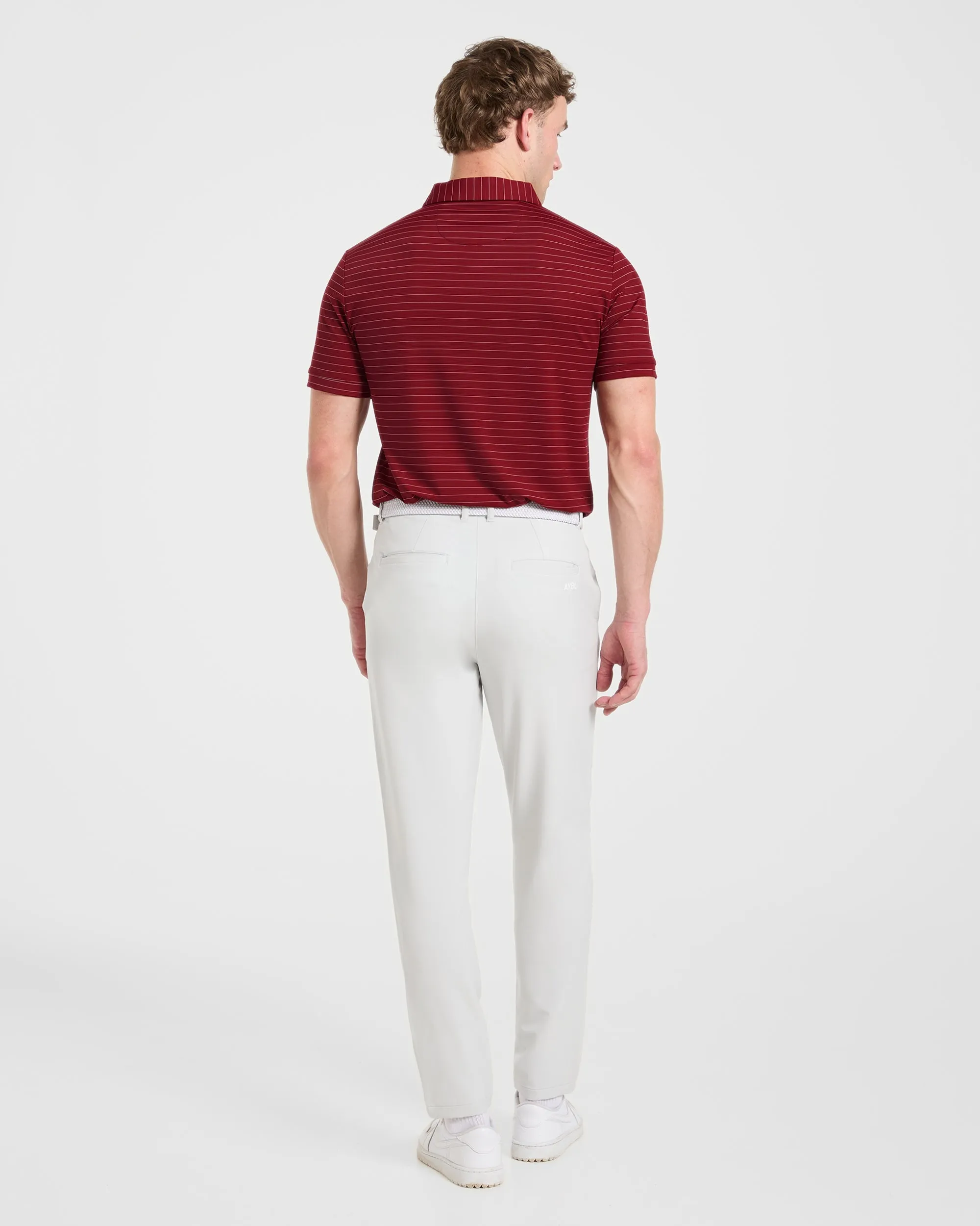 Classic Stripe Polo - Burgundy Red sold by AYBL product image thumbnail 4