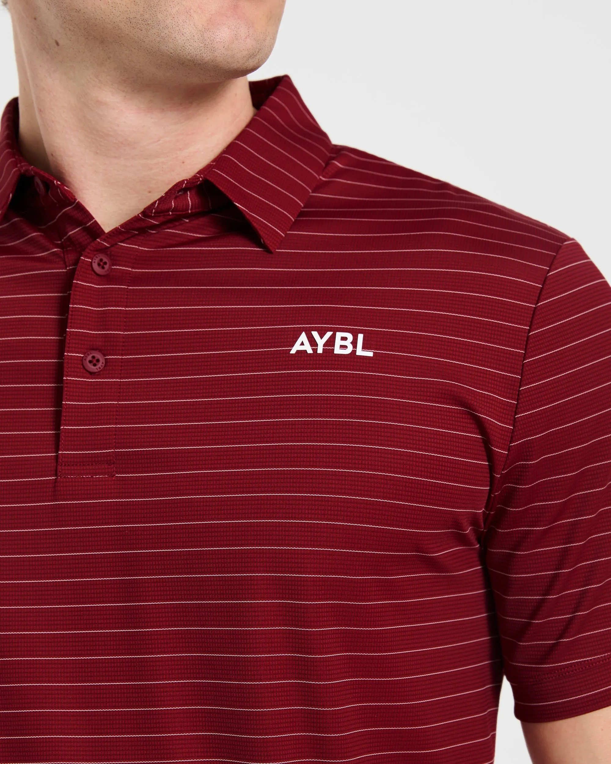 Classic Stripe Polo - Burgundy Red sold by AYBL product image thumbnail 5