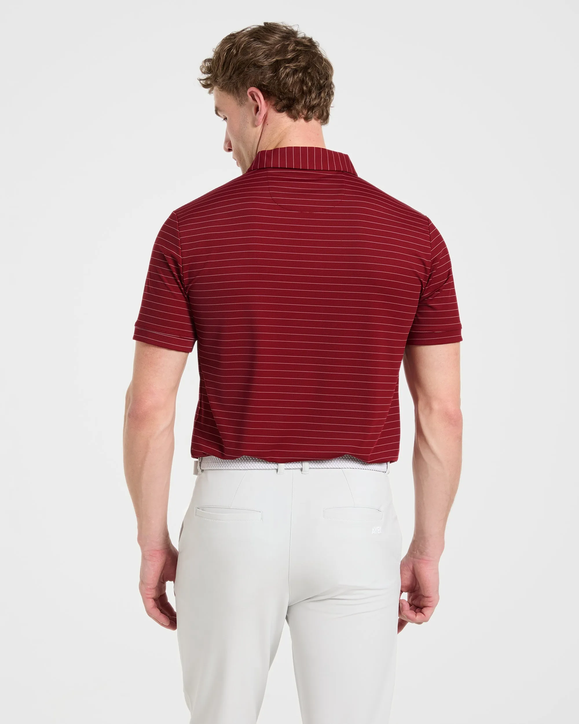 Classic Stripe Polo - Burgundy Red sold by AYBL product image thumbnail 2