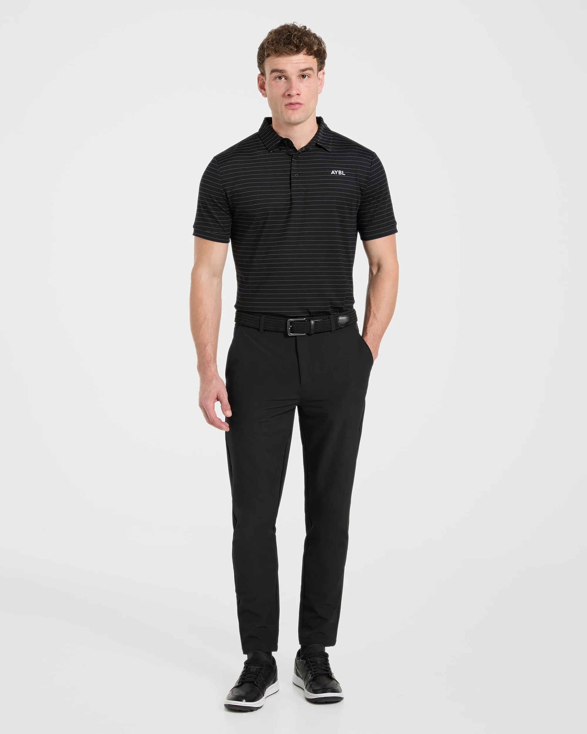 Classic Stripe Polo - Black sold by AYBL product image thumbnail 3