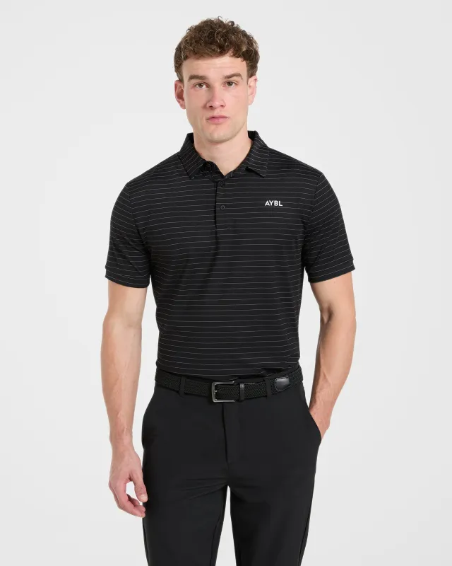 Classic Stripe Polo - Black made by AYBL