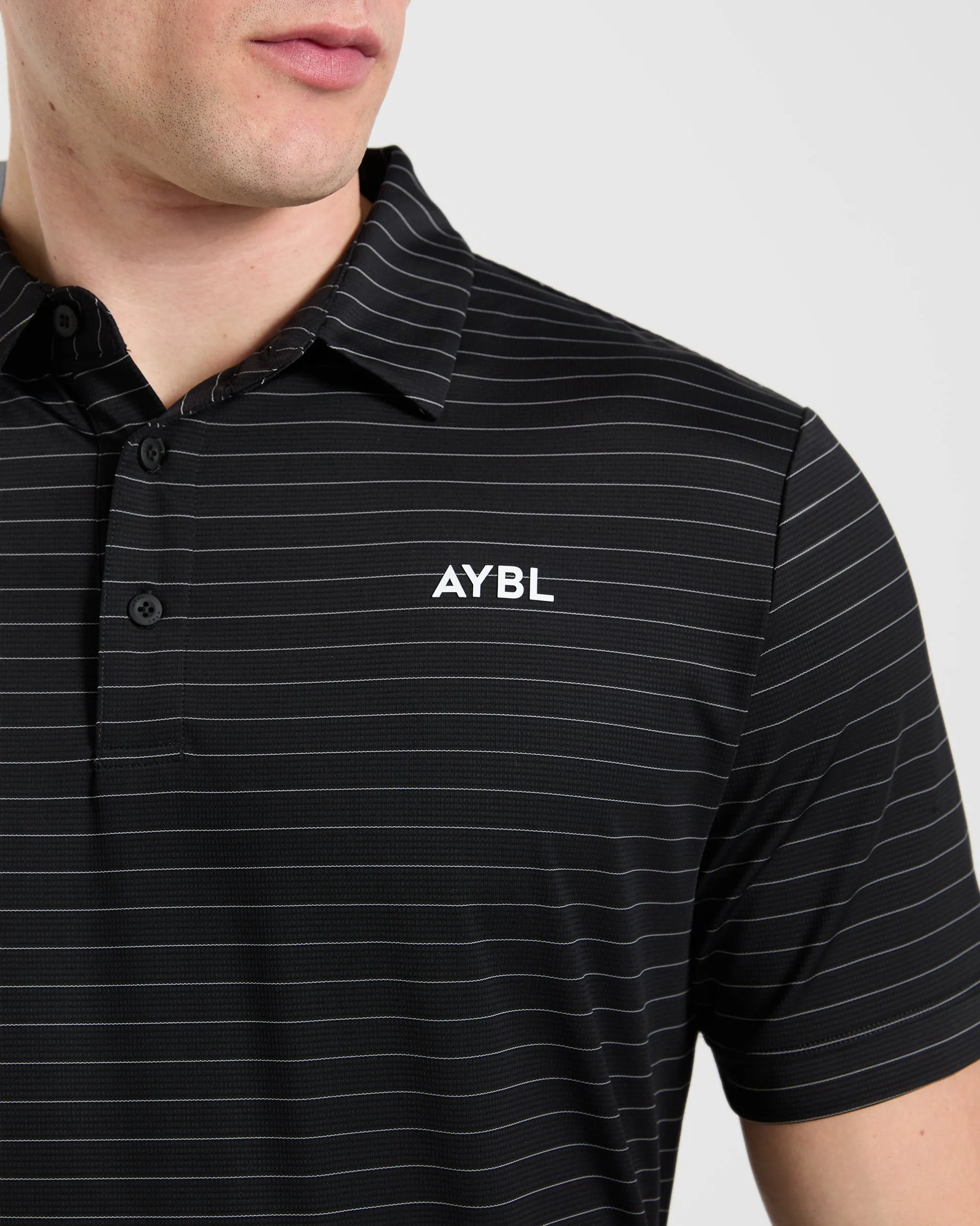 Classic Stripe Polo - Black sold by AYBL product image thumbnail 5