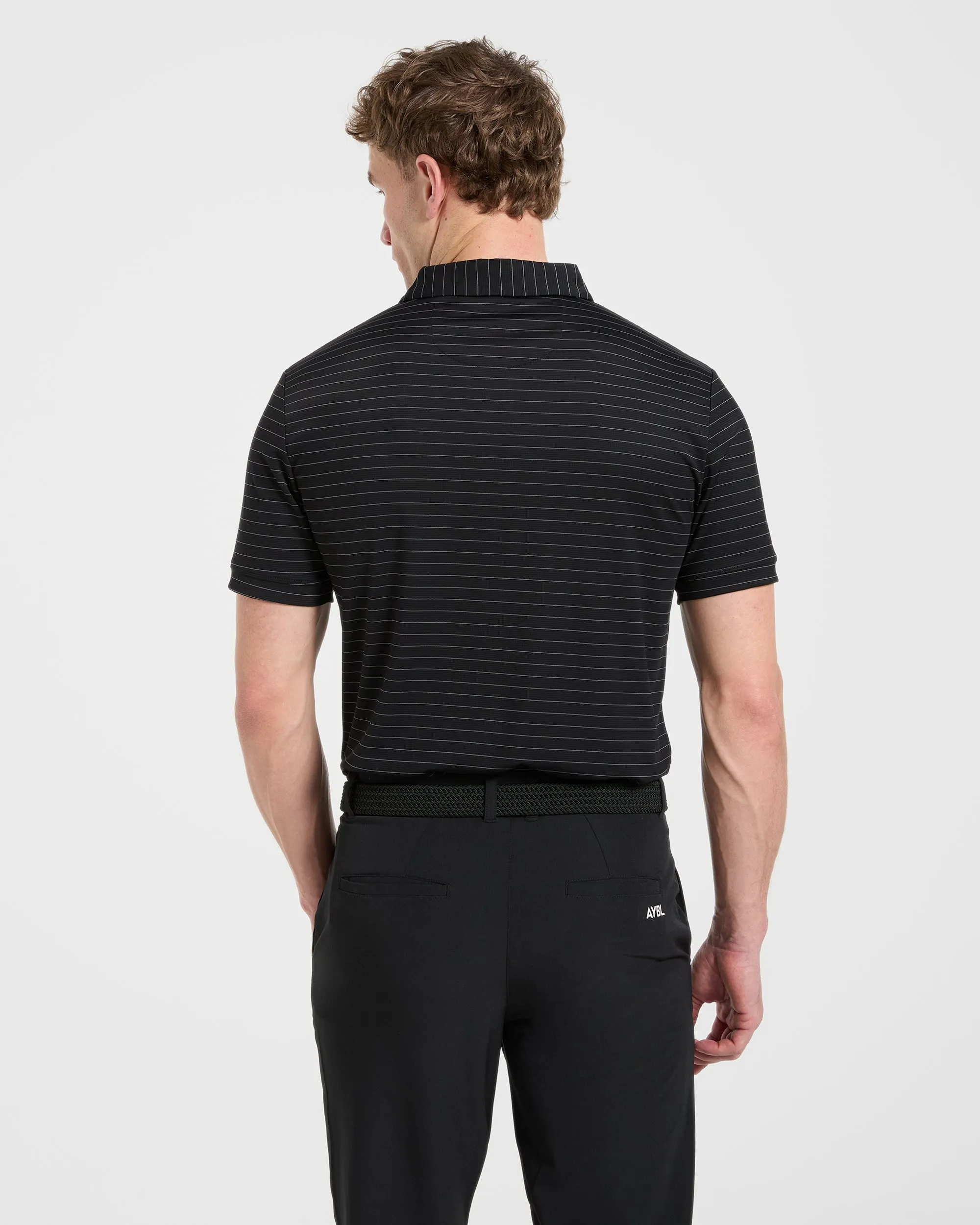 Classic Stripe Polo - Black sold by AYBL product image thumbnail 2