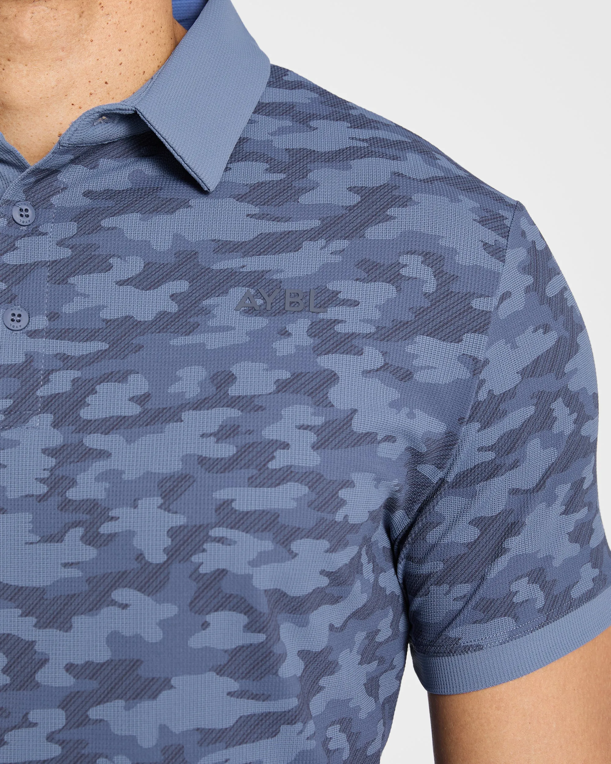 Precision Camo Polo - Blue sold by AYBL product image thumbnail 5
