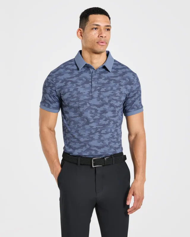 Precision Camo Polo - Blue made by AYBL