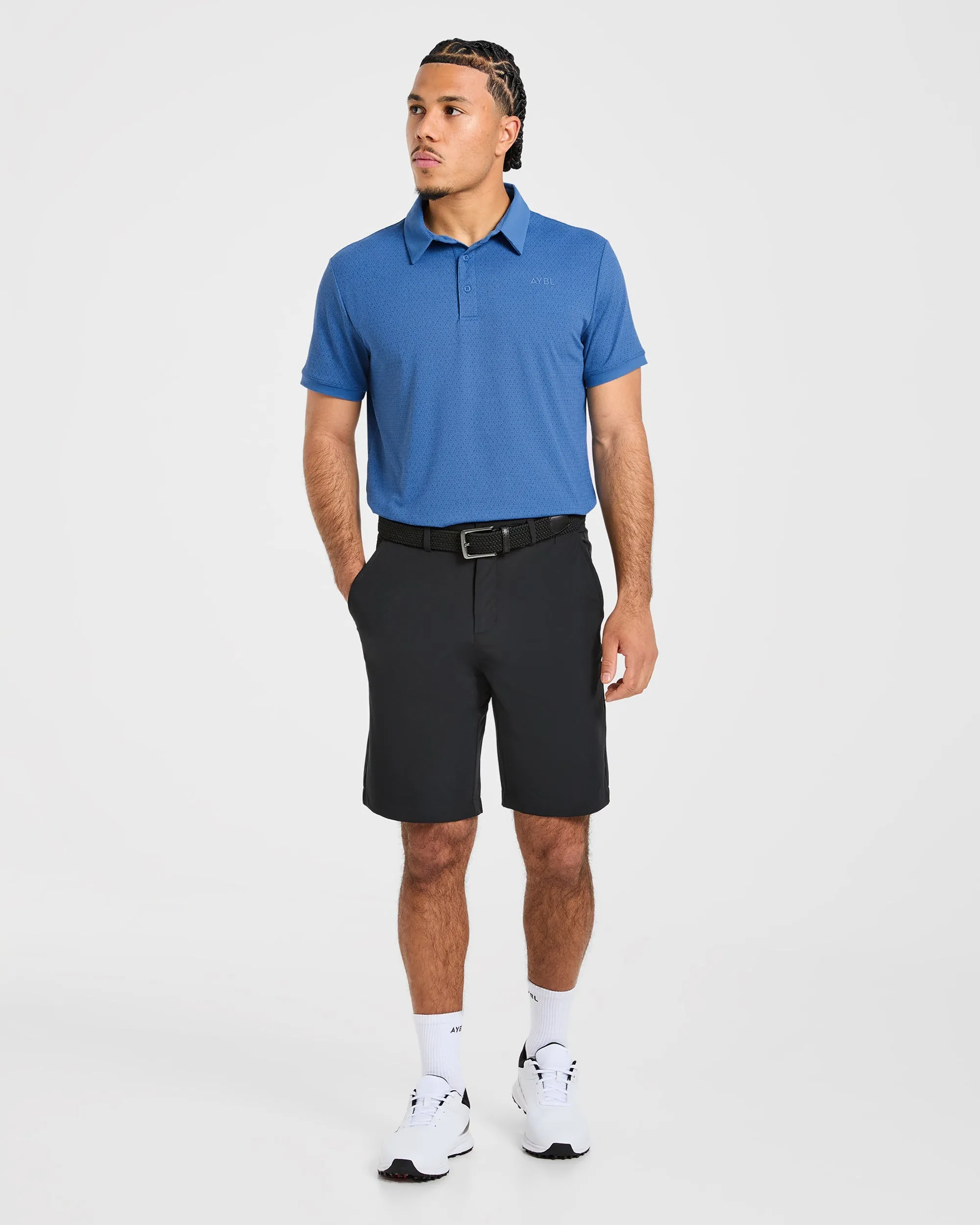 Precision Geometric Polo - Ocean Blue sold by AYBL product image thumbnail 3