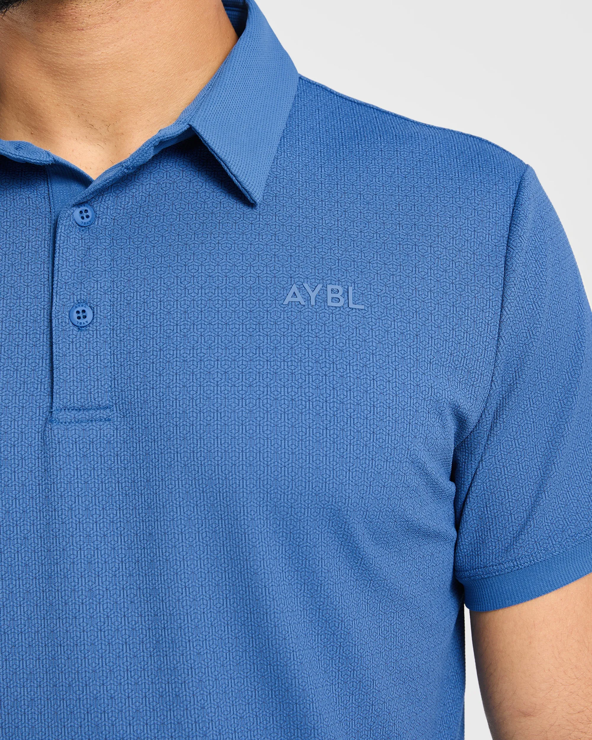 Precision Geometric Polo - Ocean Blue sold by AYBL product image thumbnail 5