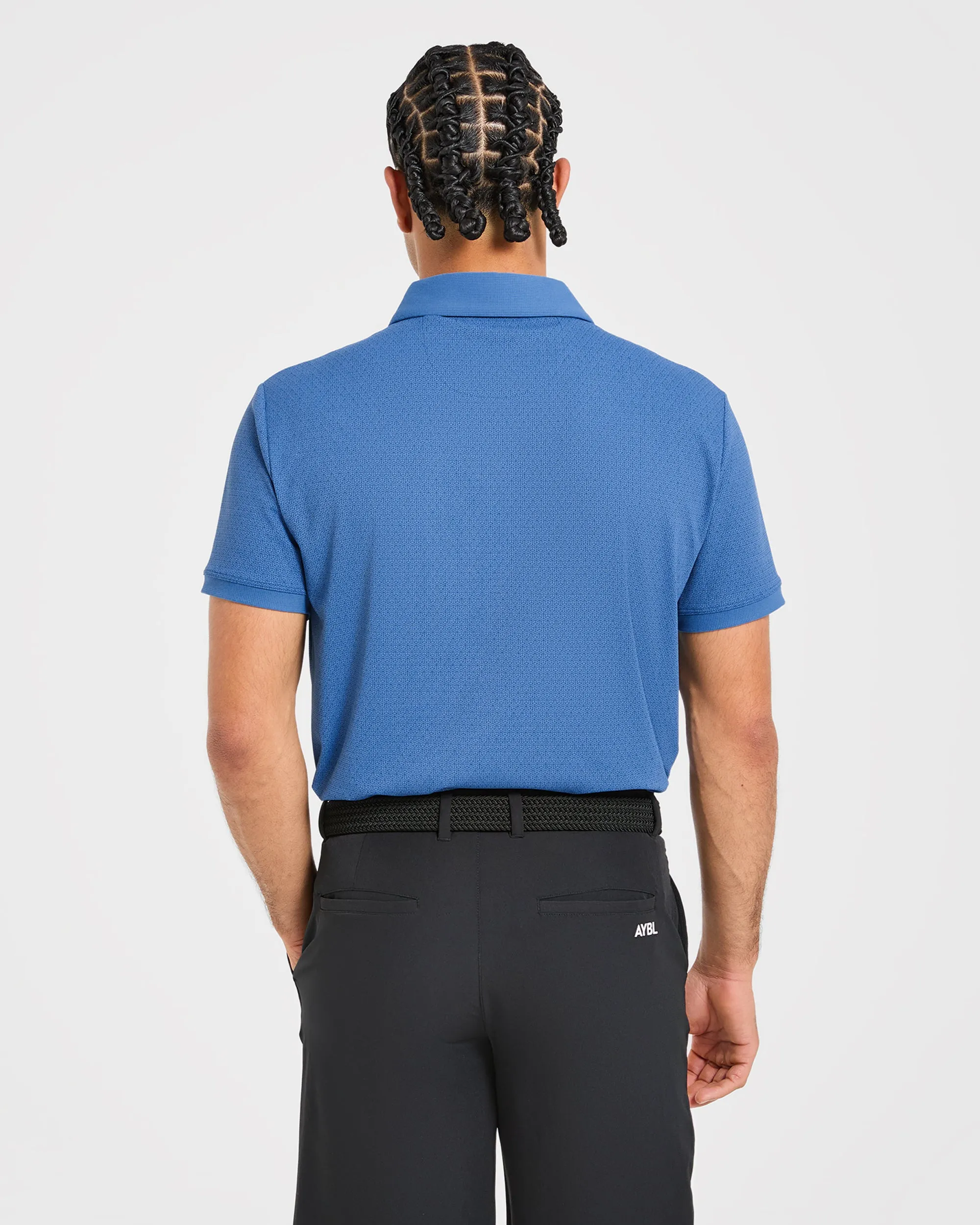 Precision Geometric Polo - Ocean Blue sold by AYBL product image thumbnail 2