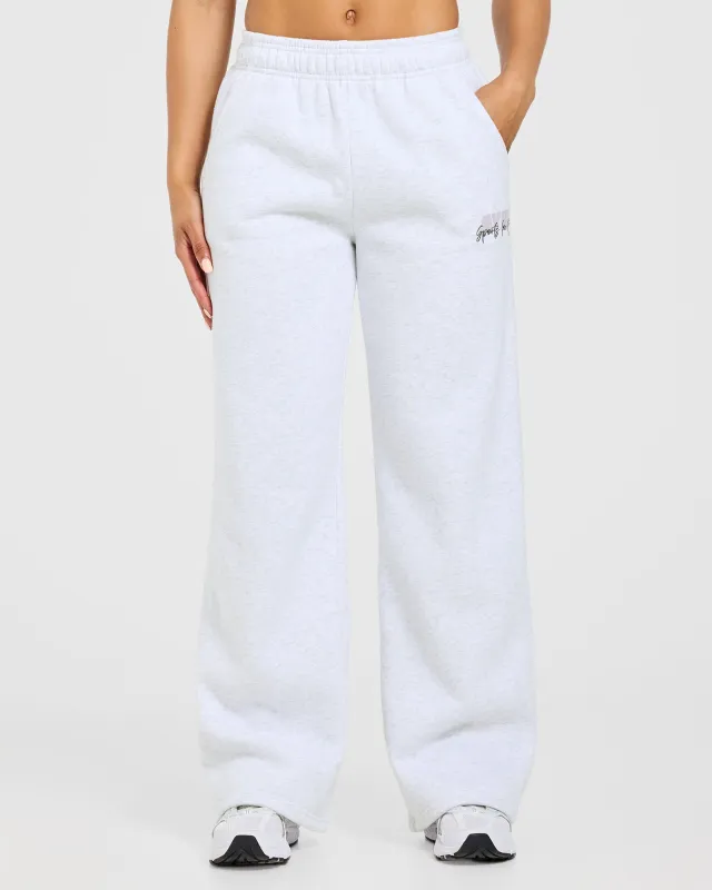Sports Society Oversized Straight Leg Joggers - Heather Grey made by AYBL