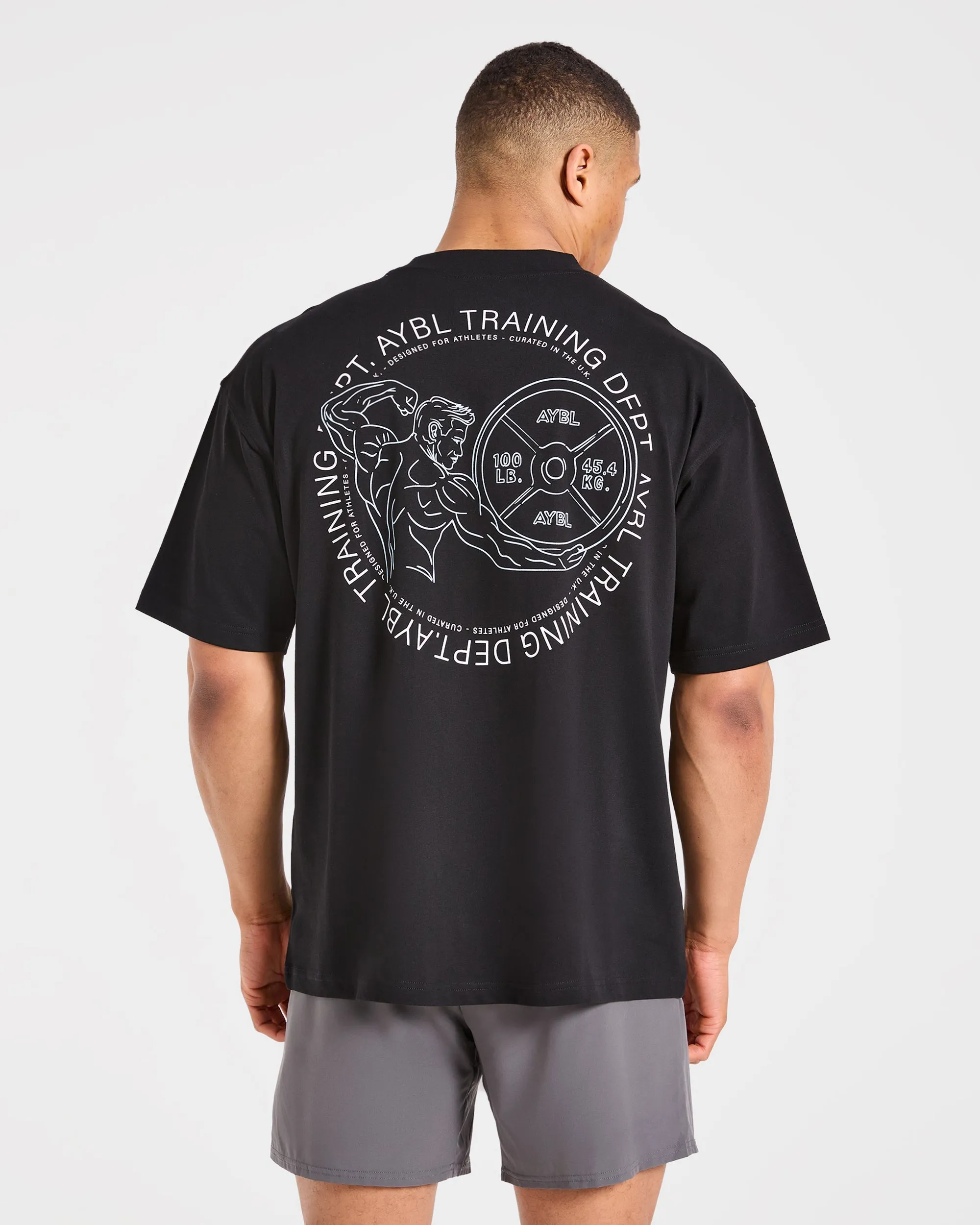Training Dept. Illustration Oversized T Shirt - Black sold by AYBL