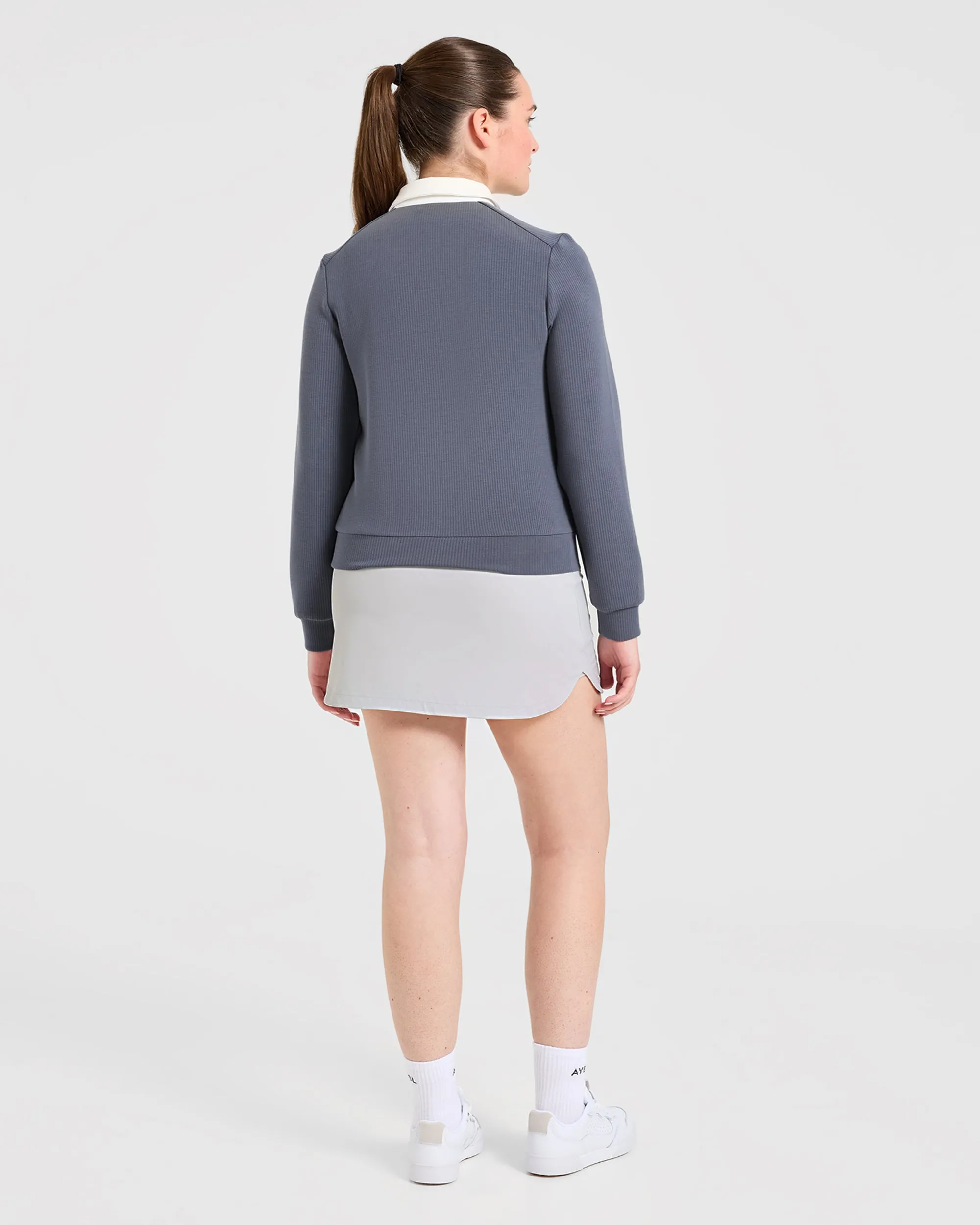 Signature Long Sleeve Polo - Steel Blue sold by AYBL product image thumbnail 4