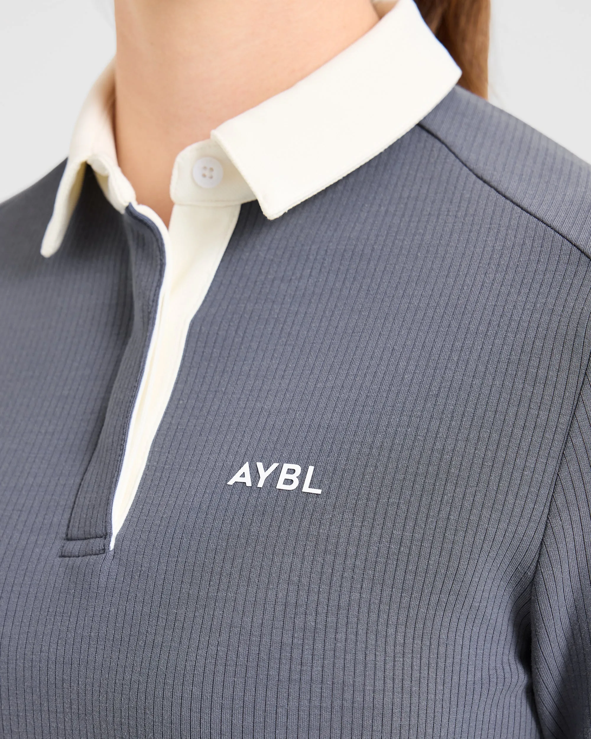 Signature Long Sleeve Polo - Steel Blue sold by AYBL product image thumbnail 5
