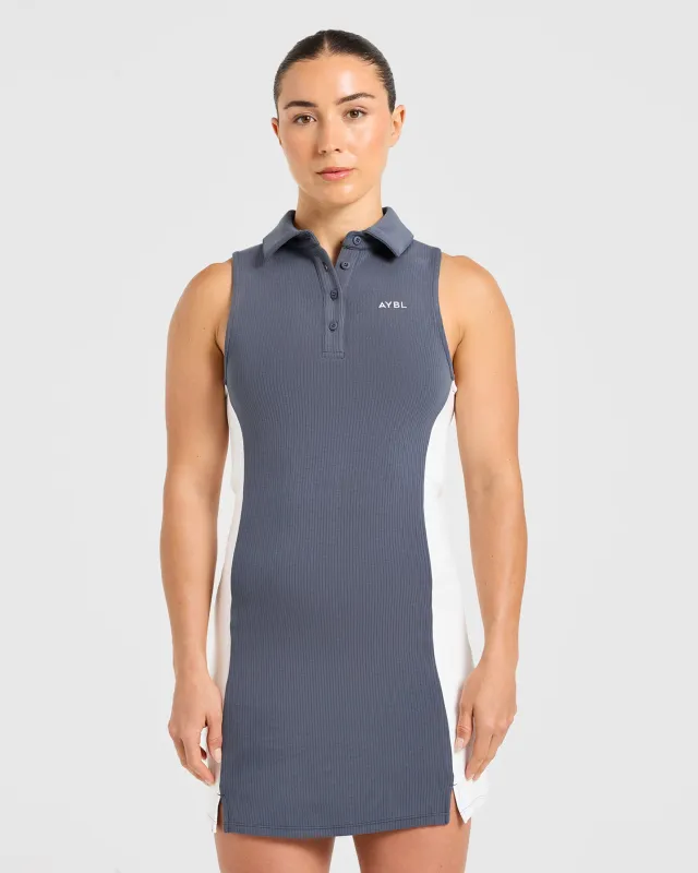 Signature Collar Dress - Steel Blue made by AYBL