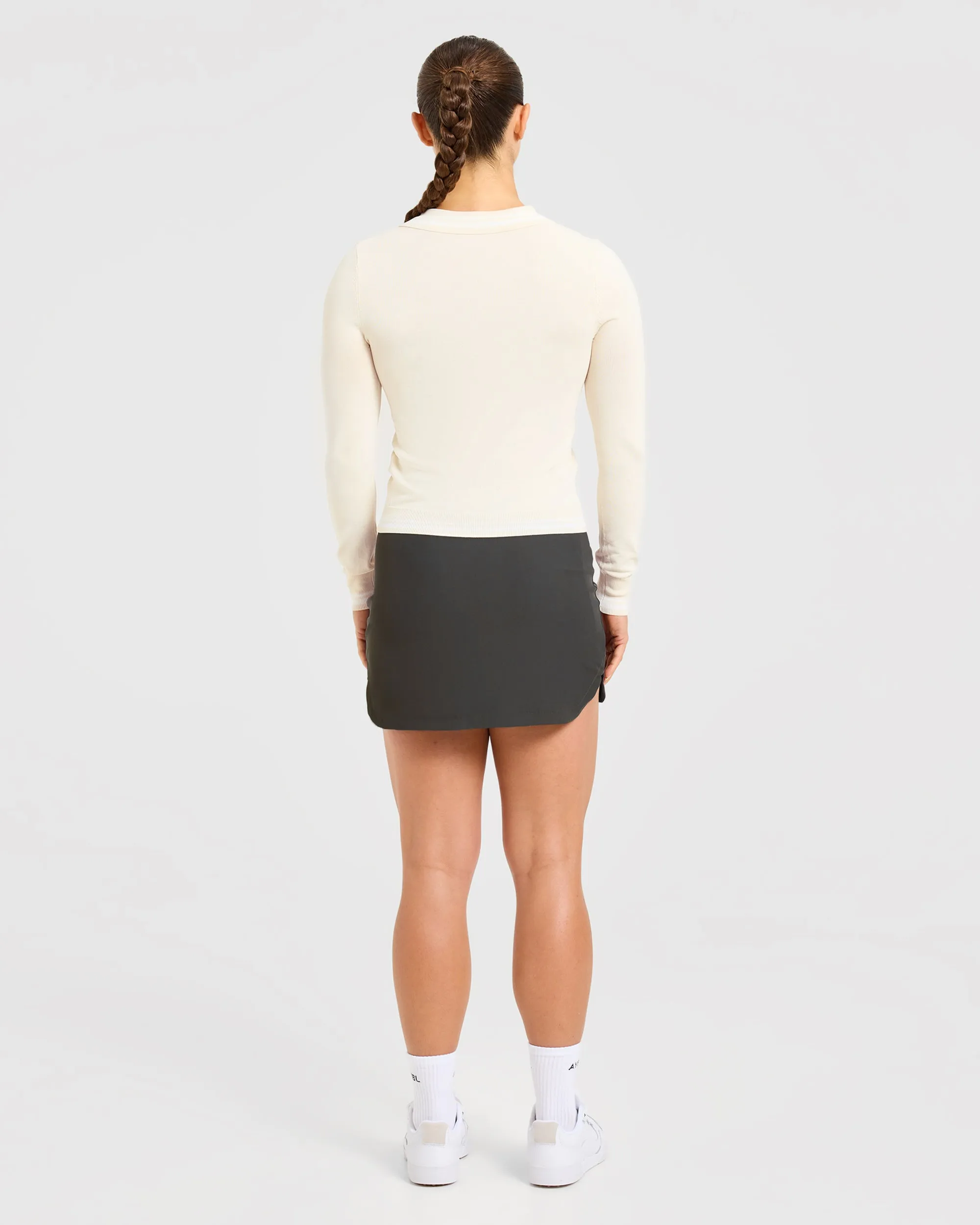 Classic Knitted Long Sleeve Polo - Beige sold by AYBL product image thumbnail 4