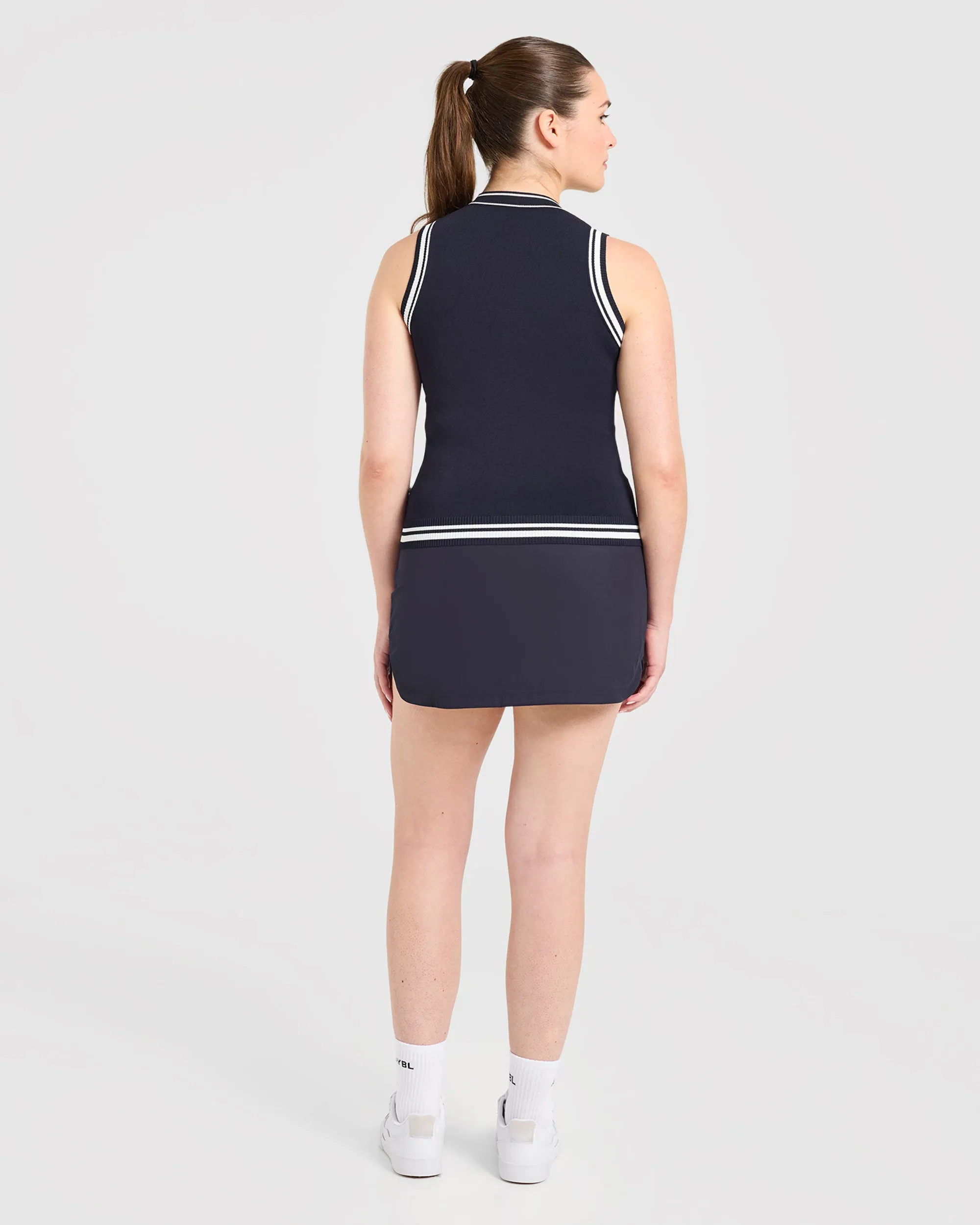 Classic Knitted High Neck Vest - Navy sold by AYBL product image thumbnail 4