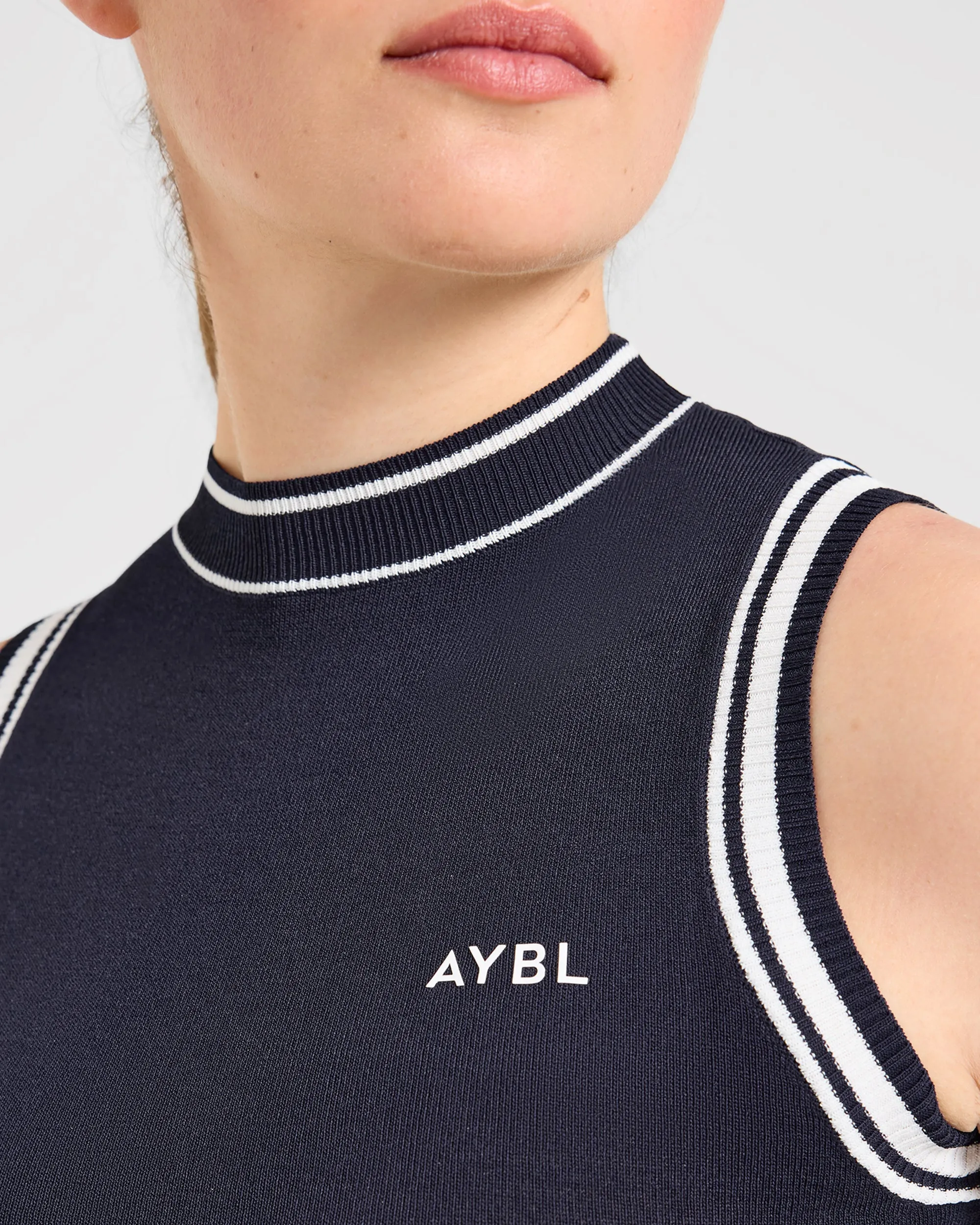 Classic Knitted High Neck Vest - Navy sold by AYBL product image thumbnail 5