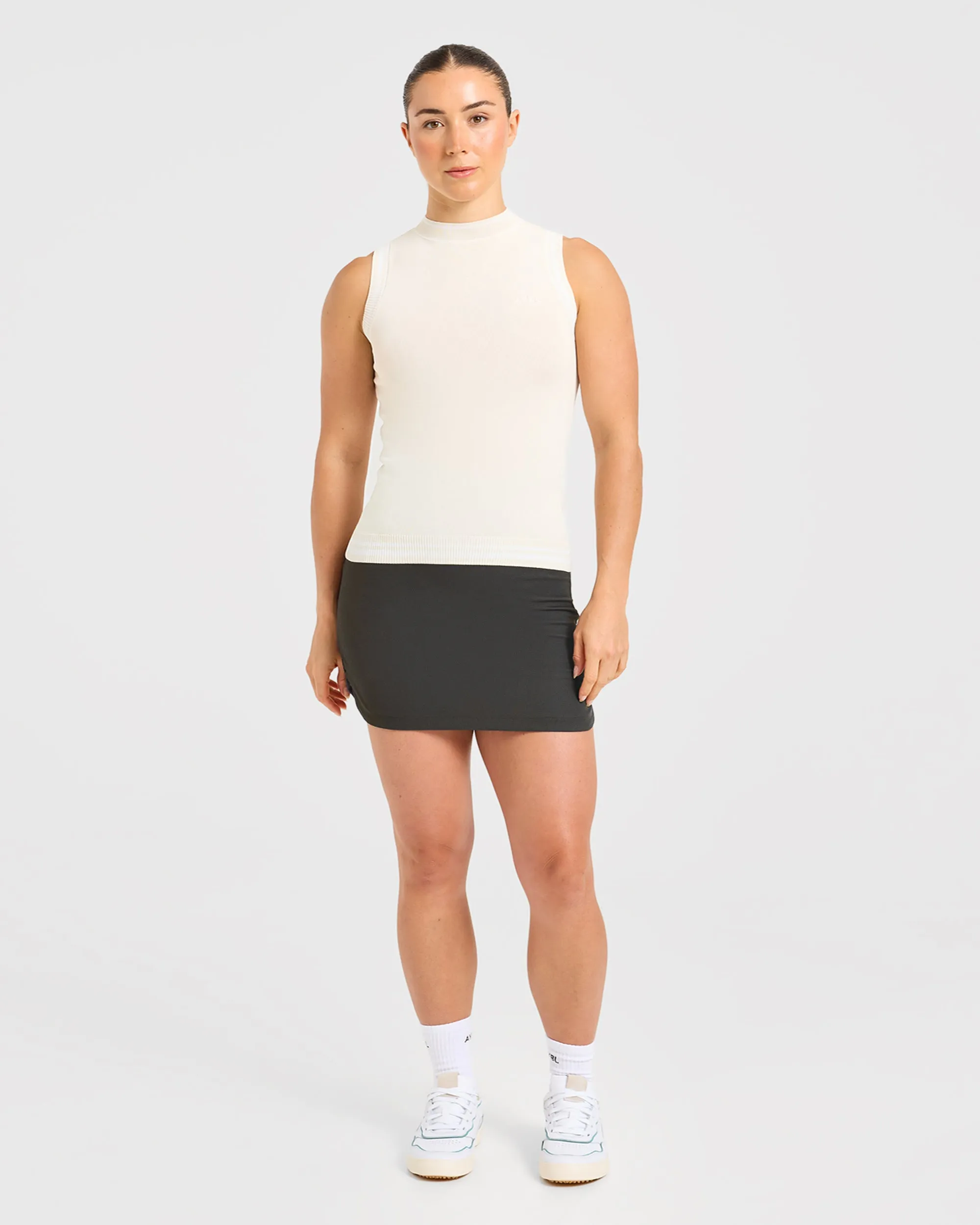 Classic Knitted High Neck Vest - Beige sold by AYBL product image thumbnail 3