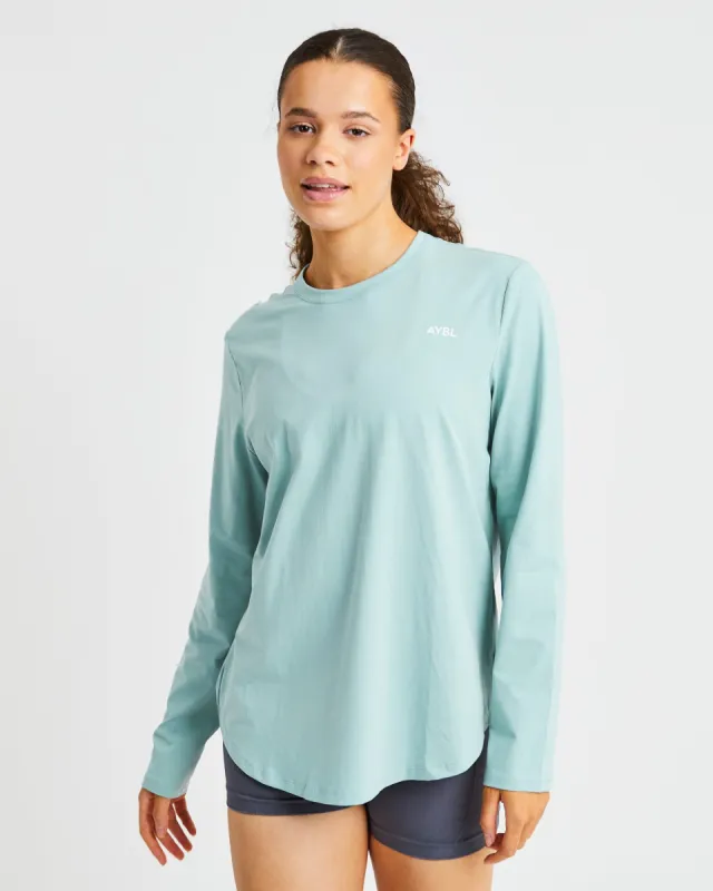 Everyday Relaxed Long Sleeve T Shirt - Soft Sage sold by AYBL