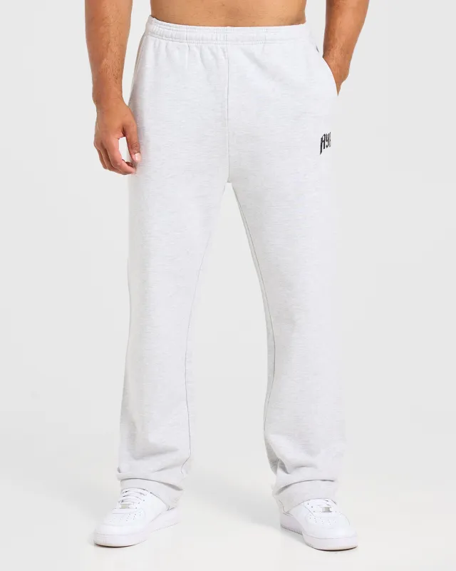 Heavy Lifting Gothic Oversized Straight Leg Joggers - Grey Marl made by AYBL