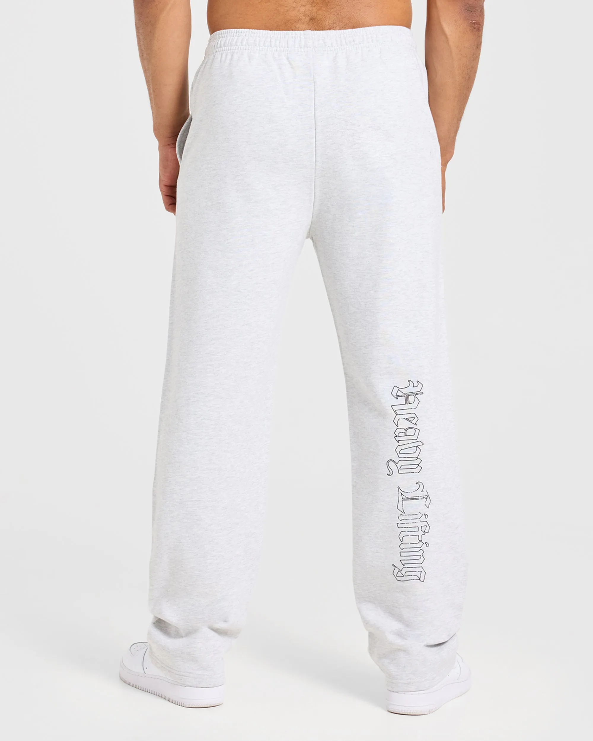 Heavy Lifting Gothic Oversized Straight Leg Joggers - Grey Marl sold by AYBL product image thumbnail 2