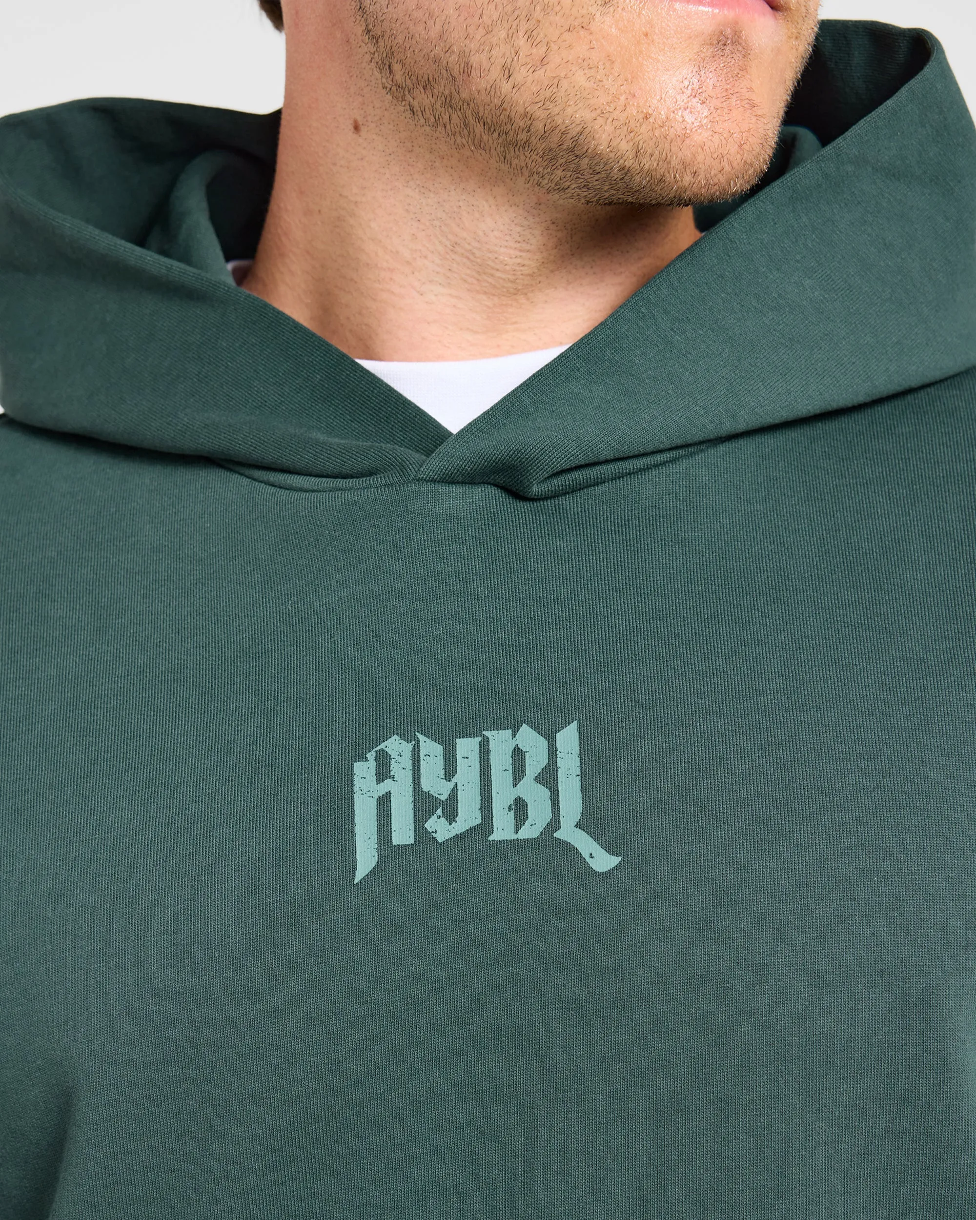 Heavy Lifting Gothic Oversized Hoodie - Midnight Teal sold by AYBL product image thumbnail 5