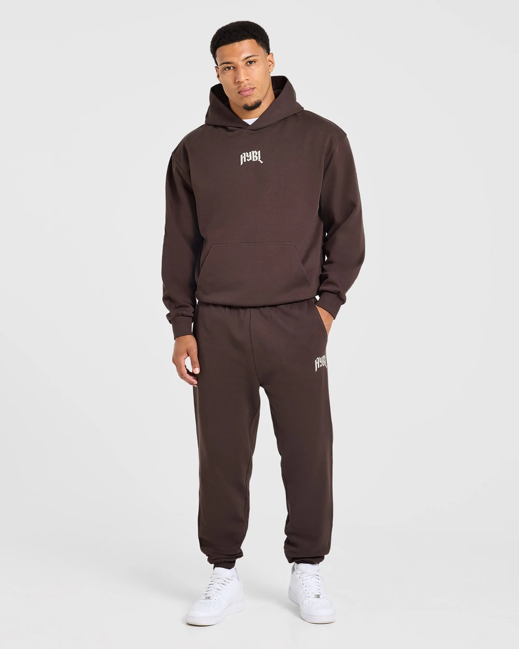 Heavy Lifting Gothic Oversized Joggers - Brown/Cream sold by AYBL product image thumbnail 3